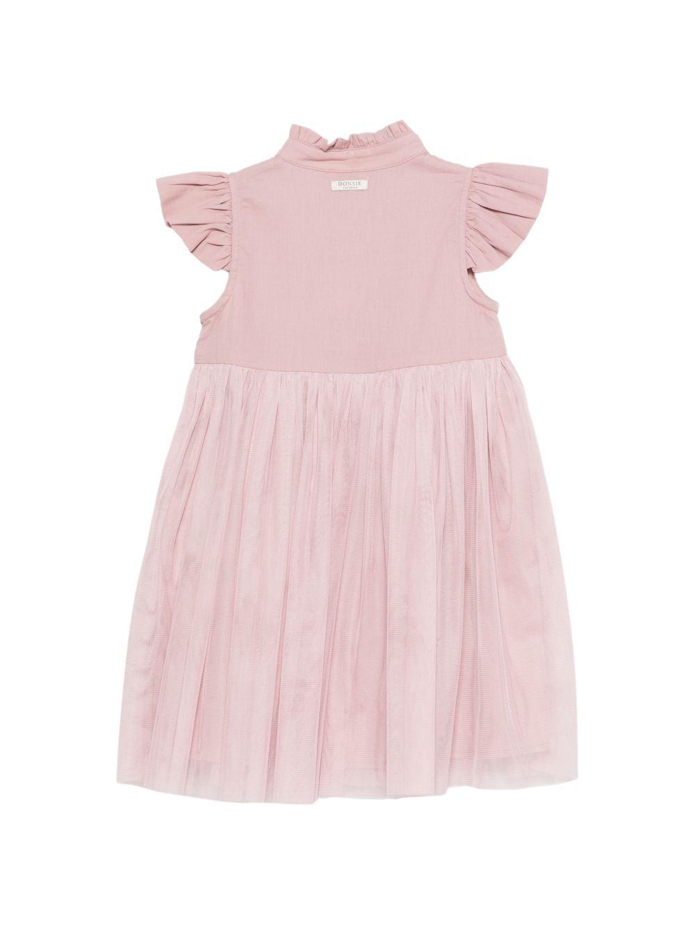 Abito Fleurance per bambina Donsje rosa con ruches 4062900 00197 DONSJE KIDS