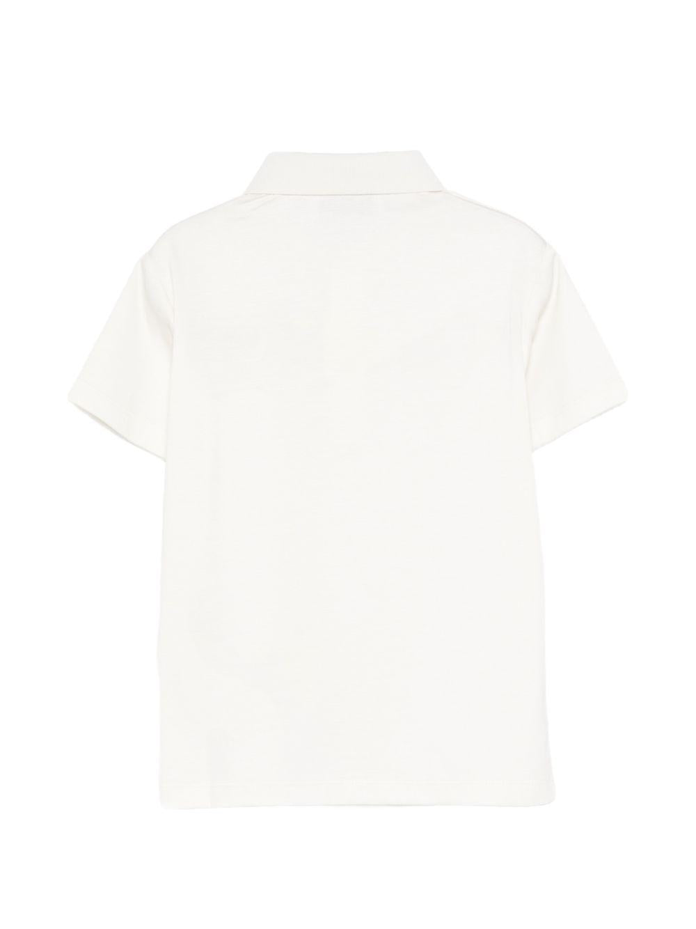 Polo per bambino Roberto Cavalli Kids bianco con dettaglio logo CBP26106PO OFF-WHITE ROBERTO CAVALLI KIDS