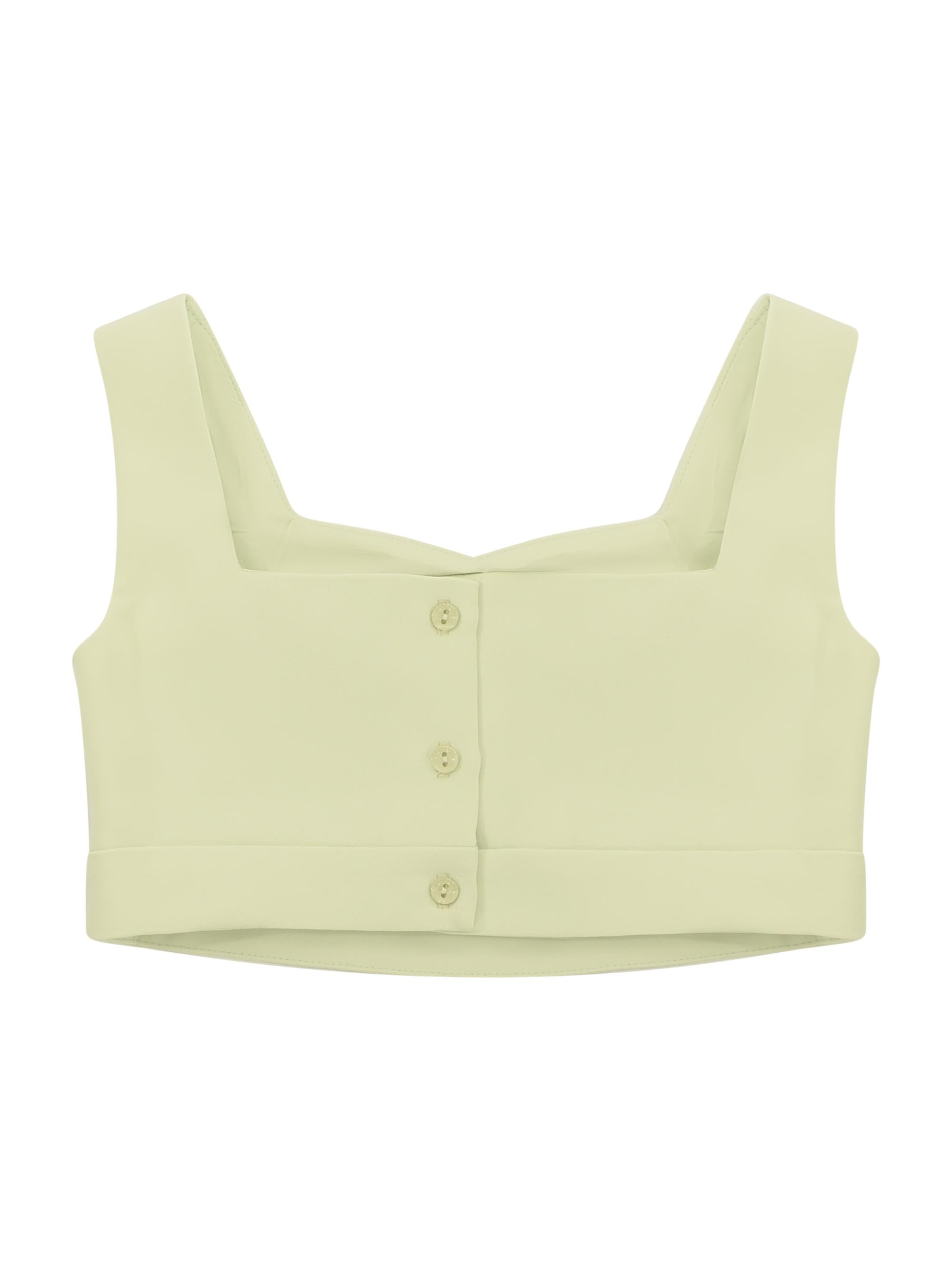 Top per bambina Monnalisa verde con bottoni 71G307 7303 0020 MONNALISA KIDS
