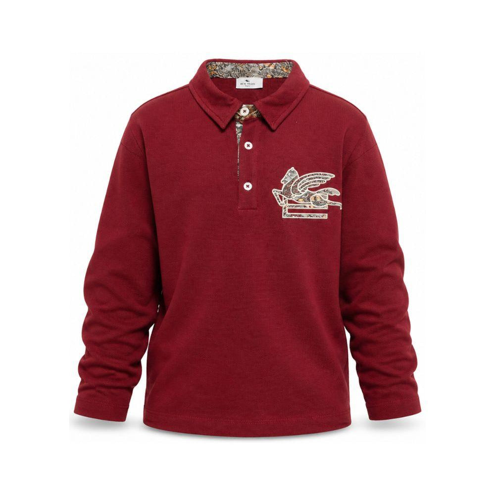 T-shirt per bambino Etro Kids rosso con colletto stile polo GZ8H41 Z0022 52C ETRO KIDS