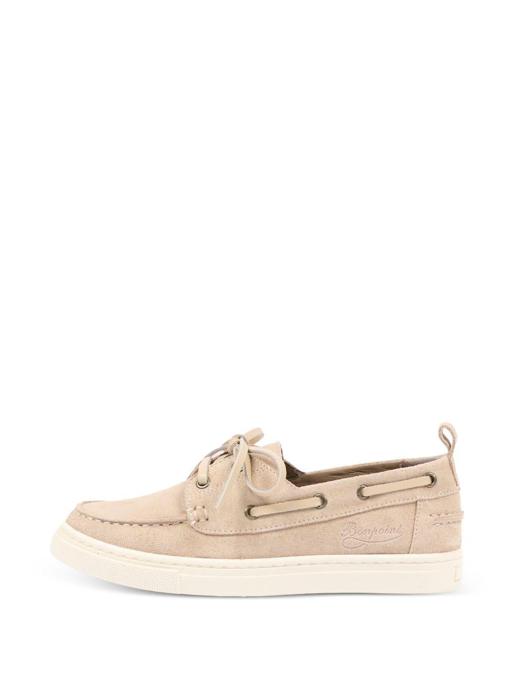 Mocassini da barca per bambino Bonpoint beige con lacci S06BSOL00002 060 BONPOINT KIDS