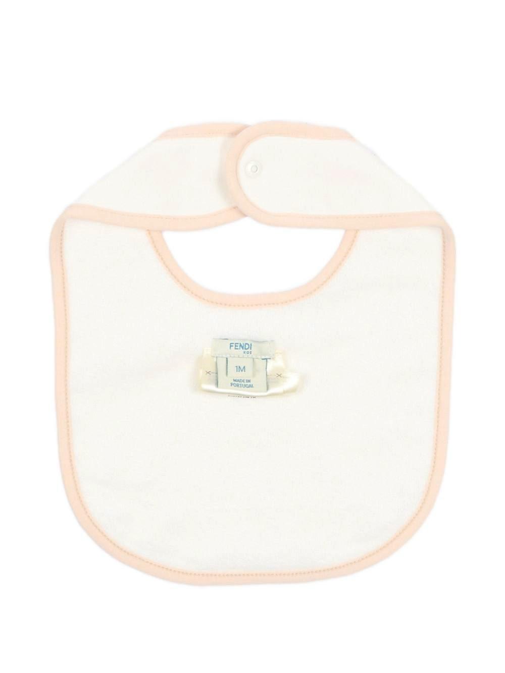 Set tutina, berretto e bavaglino per neonati Fendi Kids bianco con stampa orsetto BUK167 ST8 F0TU9 FENDI KIDS