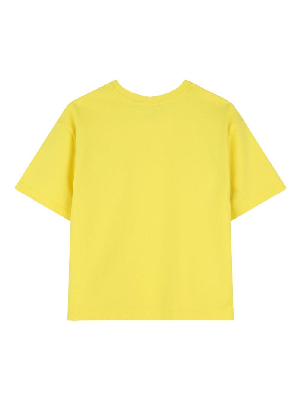 T-shirt per bambino The Marc Jacobs Kids gialla con stampa logo W60766 538 THE MARC JACOBS KIDS