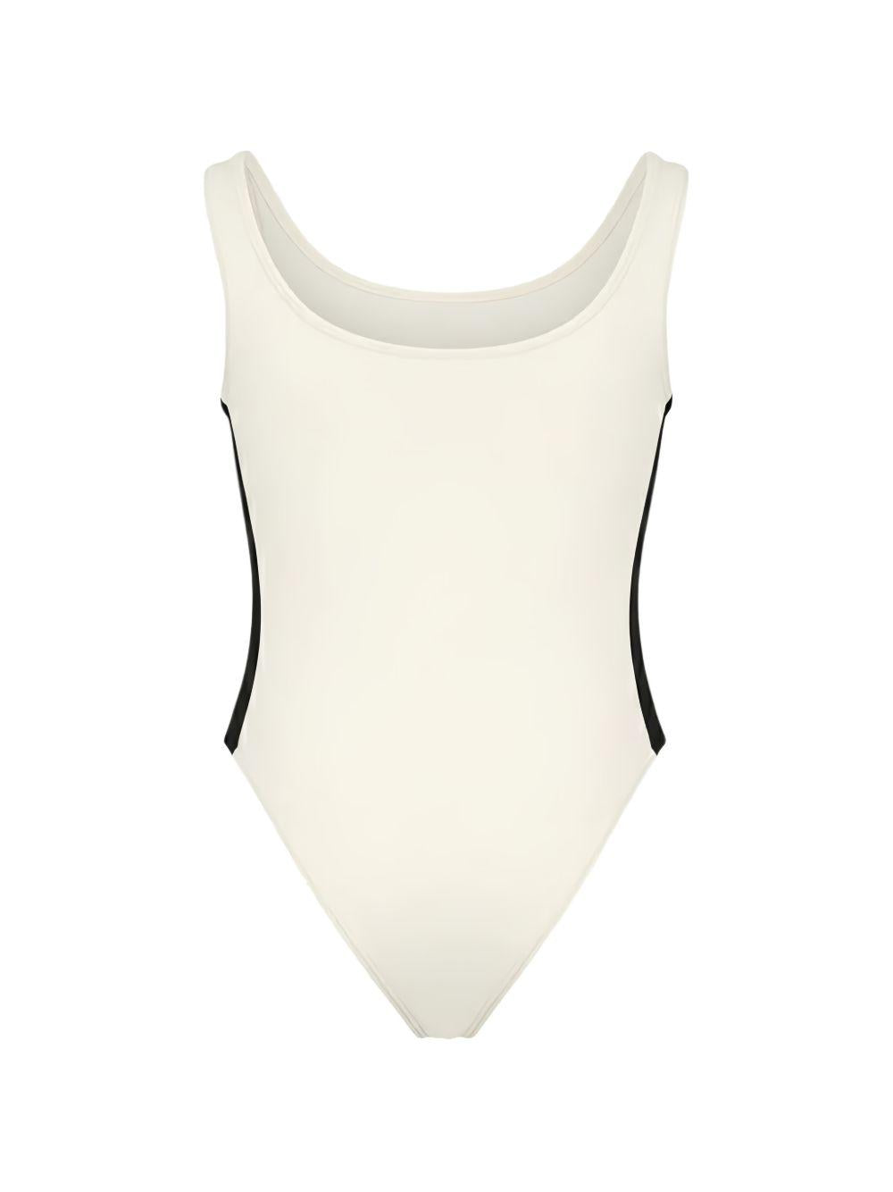 Body per bambina Palm Angels Kids bianco con logo sul davanti PGBD00CS26FLE001 002 PALM ANGELS KIDS