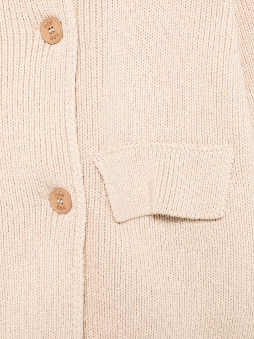 Cardigan per bambino Douuod Kids beige con colletto DY9A00 X0071 107 DOUUOD KIDS