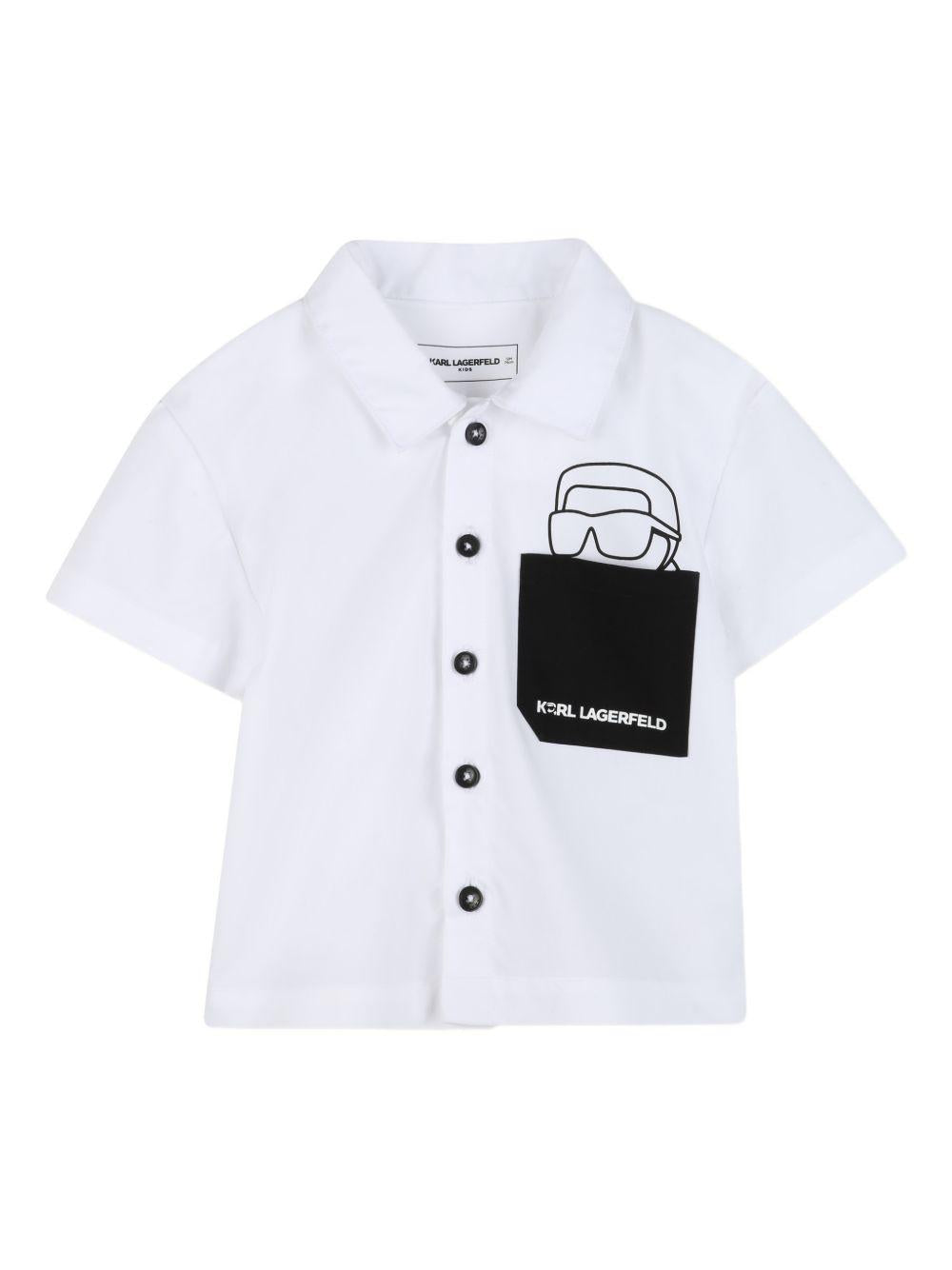 Set 2 pezzi per neonato Karl Lagerfeld Kids bianco con logo Z31077 10P KARL LAGERFELD KIDS