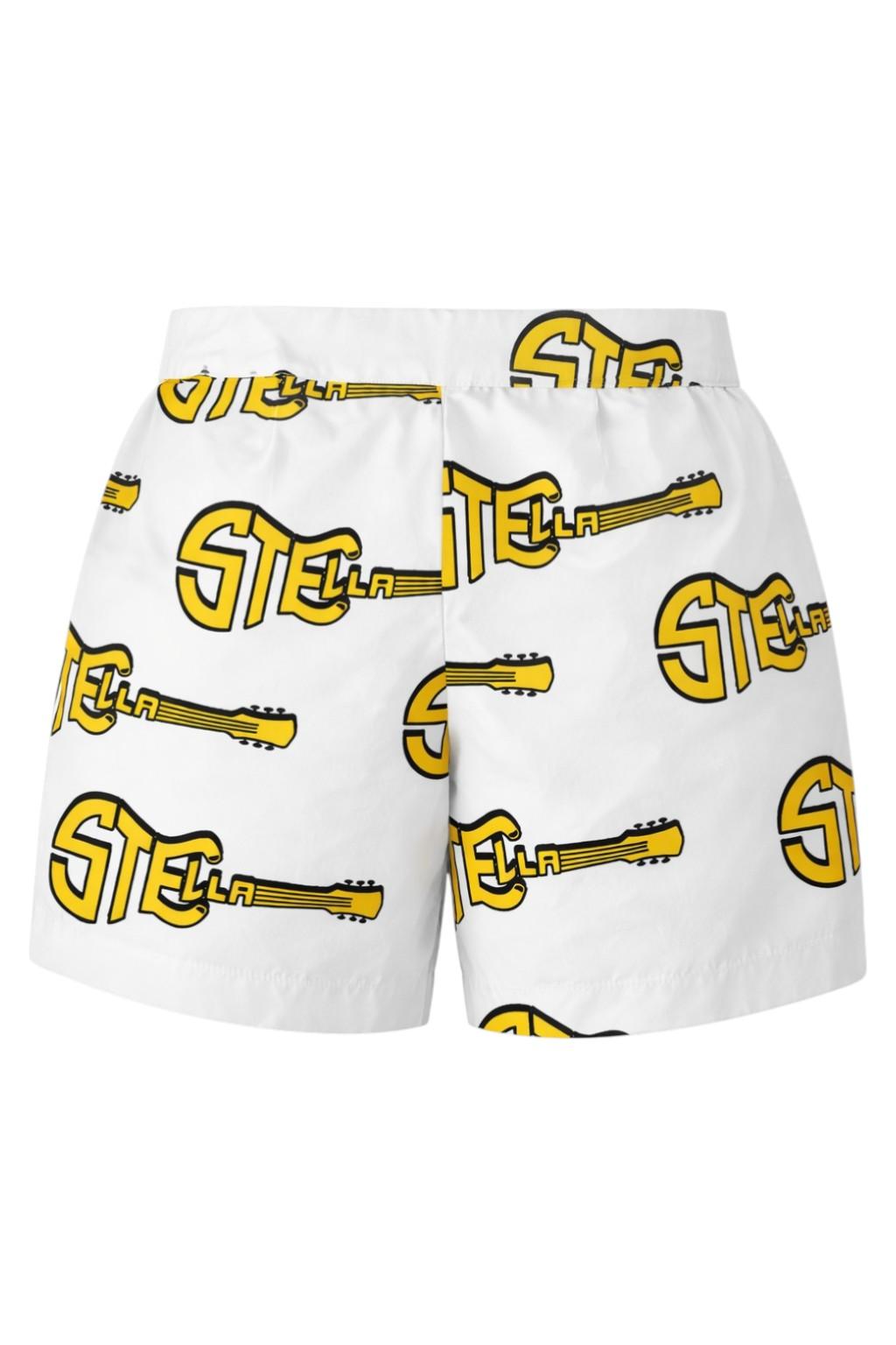 Shorts per bambino Stella McCartney Kids bianchi con stampa grafica TY6P59 Z3542 101MC STELLA McCARTNEY KIDS