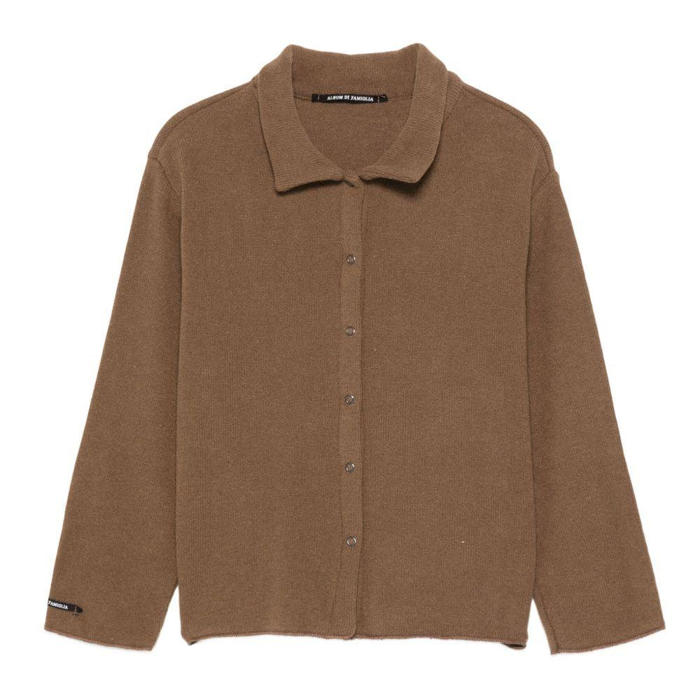 Cardigan per neonato Album Di Famiglia Kids marrone con colletto classico 25W41168 CHN ALBUM DI FAMIGLIA