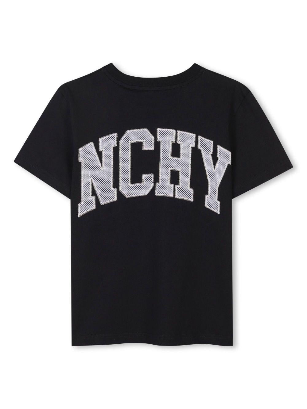 T-shirt per bambino Givenchy Kids nero con applicazione logo H30738 09B GIVENCHY KIDS