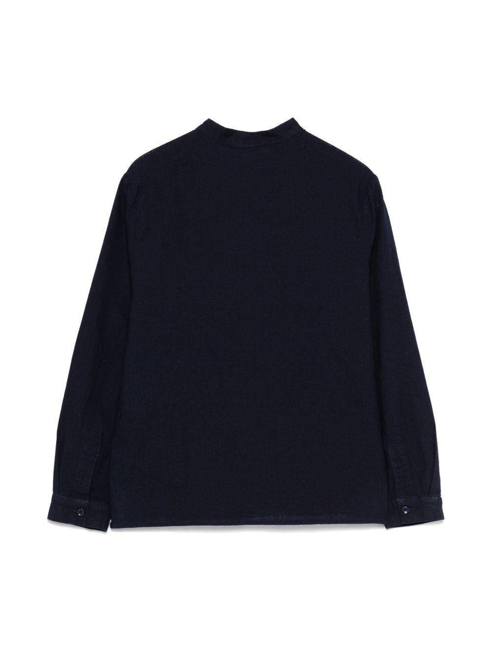 Camicia a maniche lunghe per bambino Paolo Pecora Kids blu con orlo dritto PP4041 BLU PAOLO PECORA KIDS