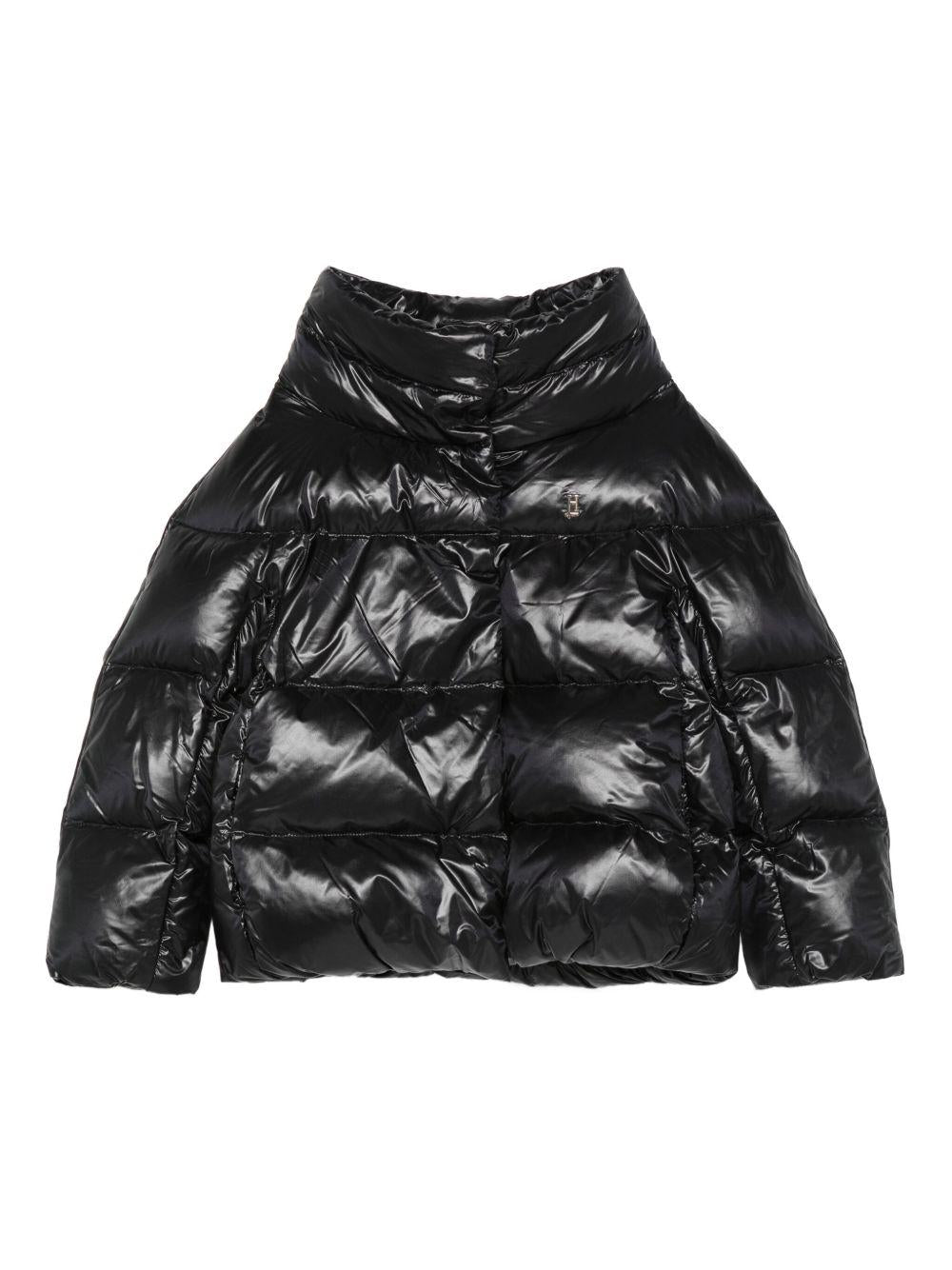 Giacca trapuntata per bambina Herno Kids nero a collo alto PI000189G12017Z 9300 HERNO KIDS