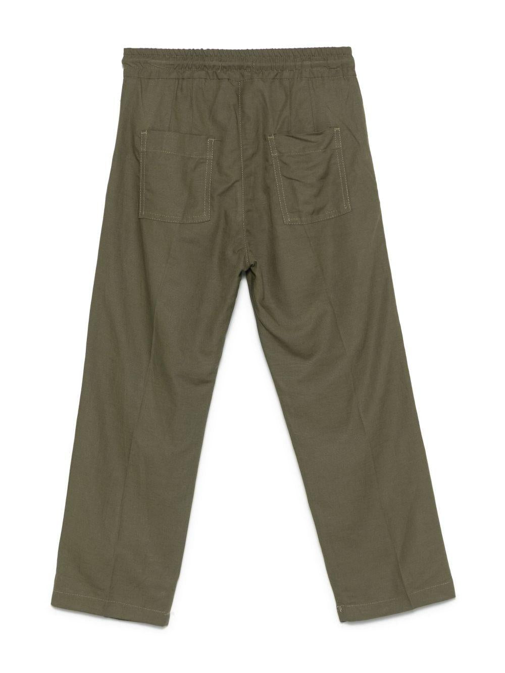 Cargo in cotone per bambino Paolo Pecora Kids verde con coulisse PP4006 OLIVA PAOLO PECORA KIDS