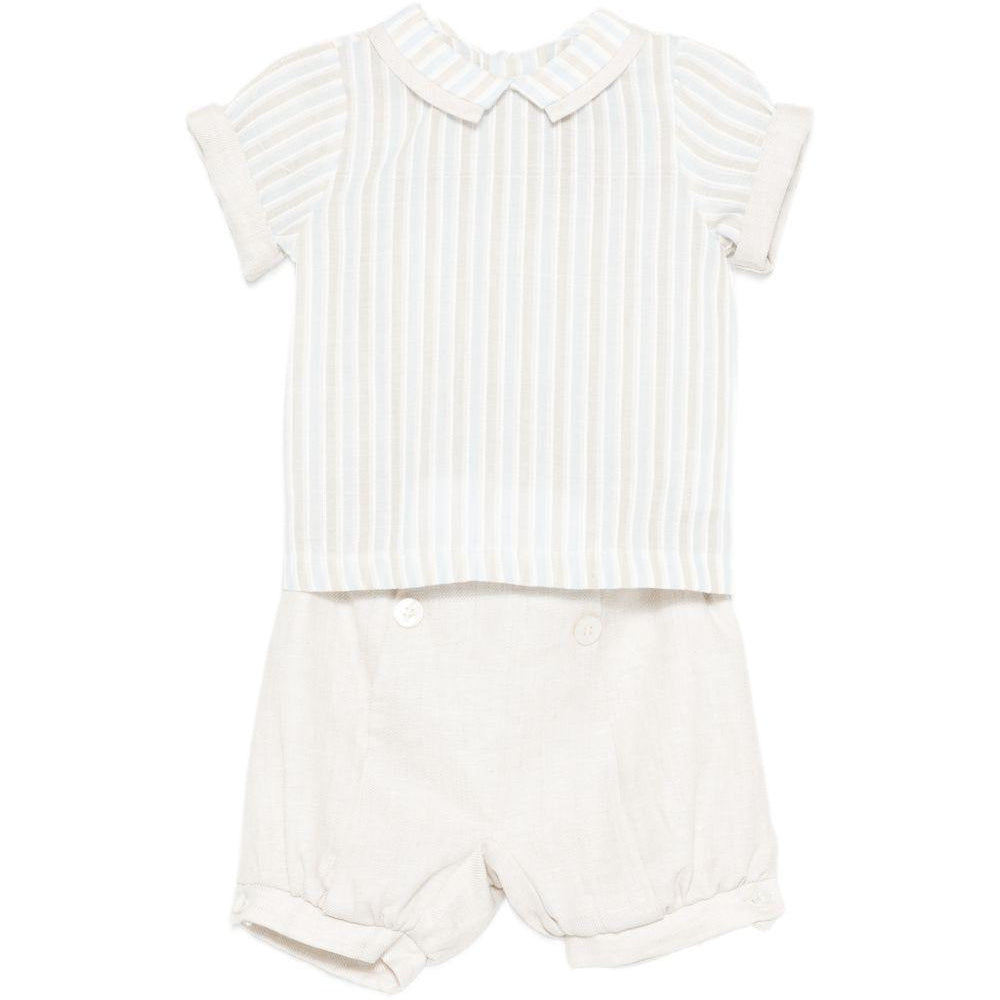 Completo t-shirt e shorts per neonato La Stupenderia multicolore con motivo a righe 2CCCT61 D12 LA STUPENDERIA KIDS
