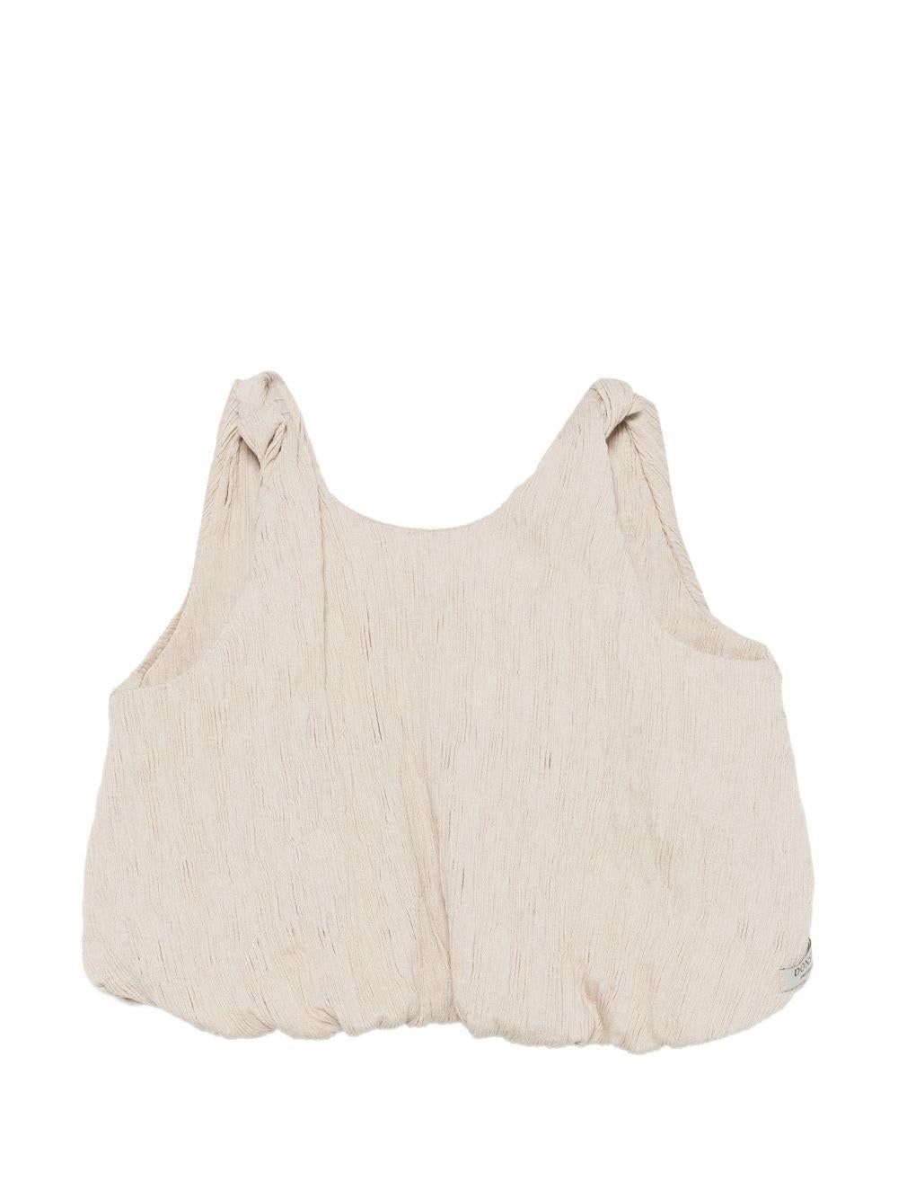 Top per neonata Donsje beige con design increspato 4111200 00013 DONSJE