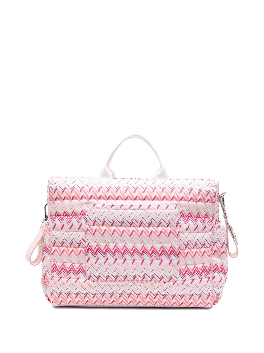 Borsa fasciatoio per neonati Missoni Kids bianca trapuntata a zig-zag MY0068 N0412 100FU MISSONI KIDS