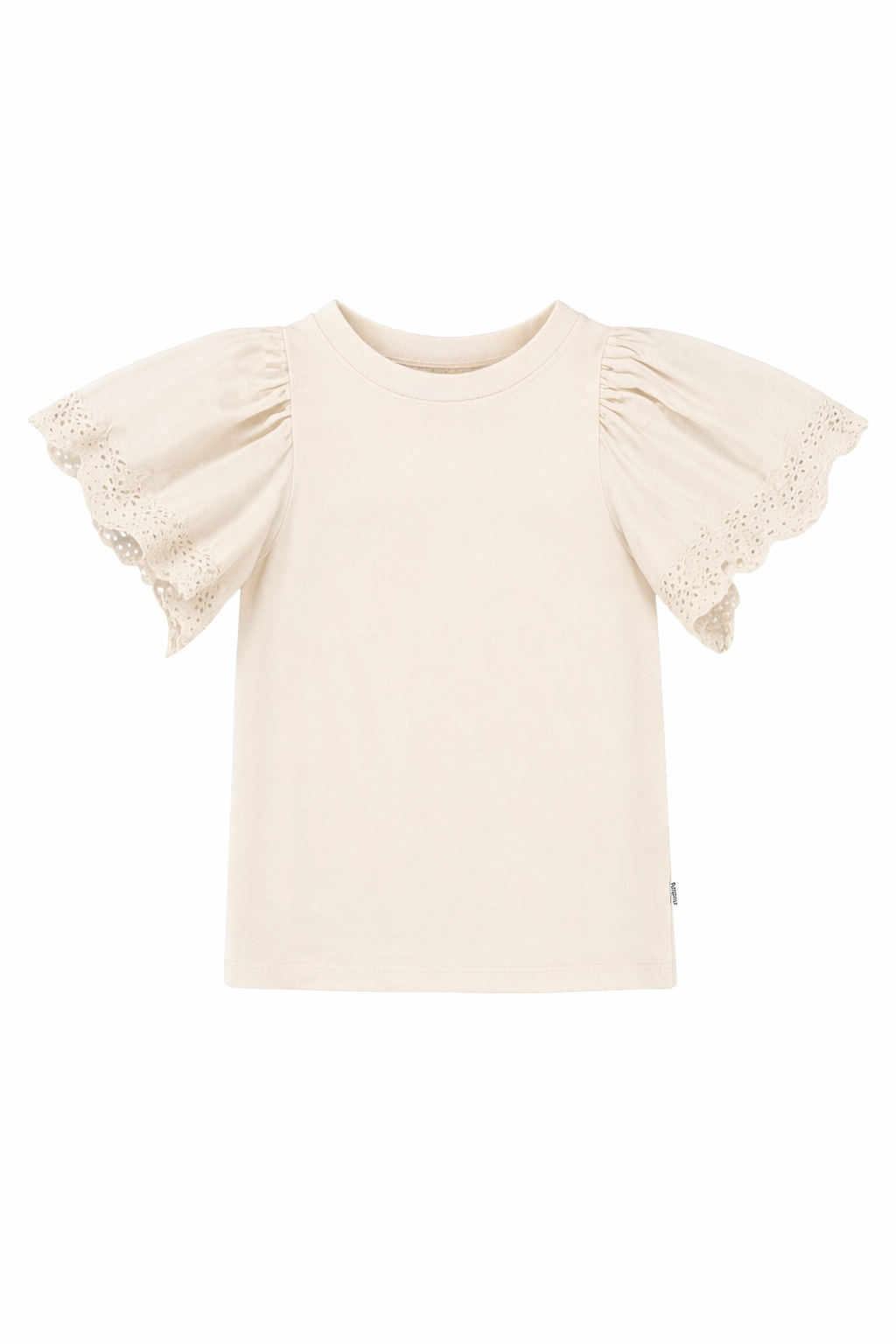 T-shirt Ritza per bambina Molo beige con dettagli occhielli 2S26A207 2444 MOLO