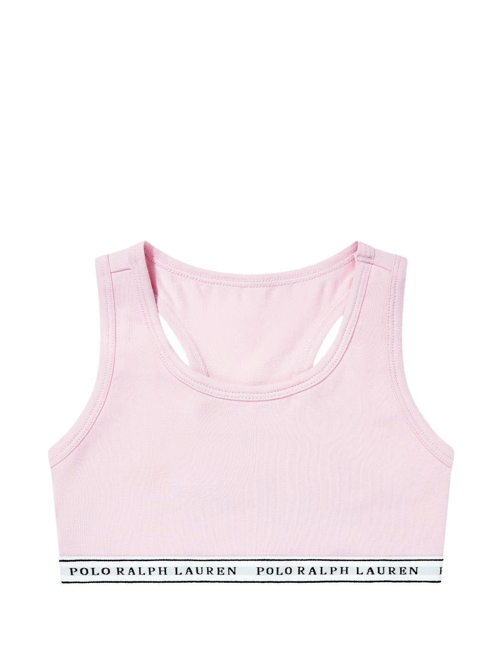 Set di 2 bralette per bambina Polo Ralph Lauren Kids bianco e rosa con banda logo 4P5038 001 Ralph Lauren kids