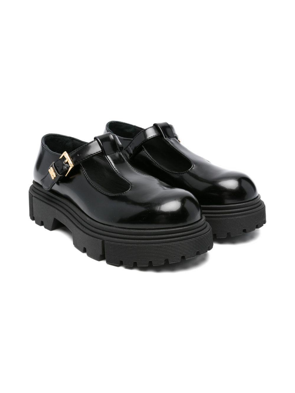 Sneakers per bambina Elisabetta Franchi La Mia Bambina nere con cinturino a T F4A3E04101259 930 ElISABETTA FRANCHI