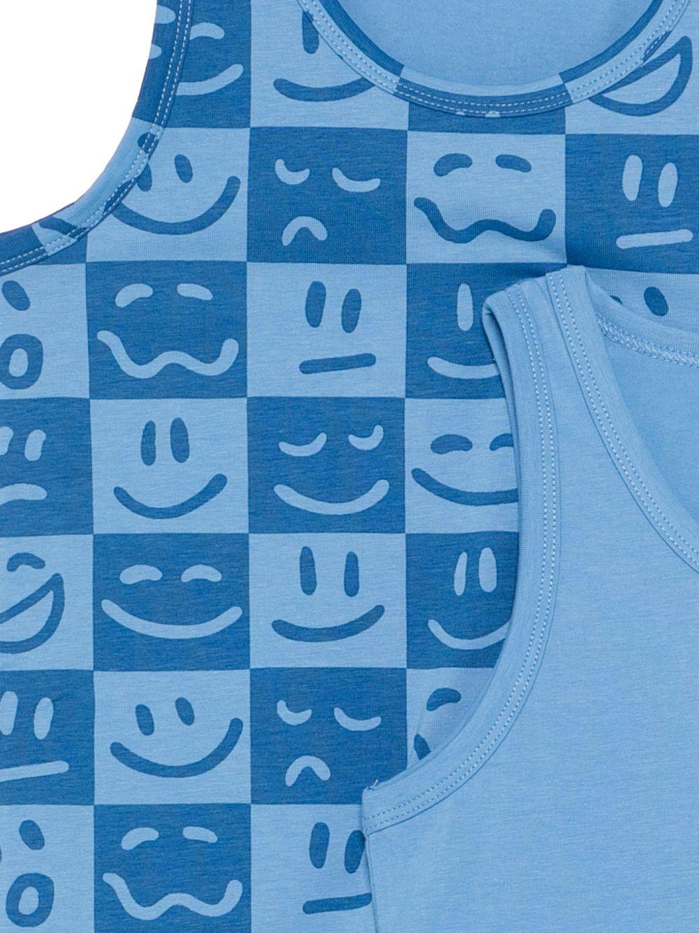 Set di due canotte per bambino Molo azzurre con diverse fantasie 1S26Q101 9749 MOLO KIDS