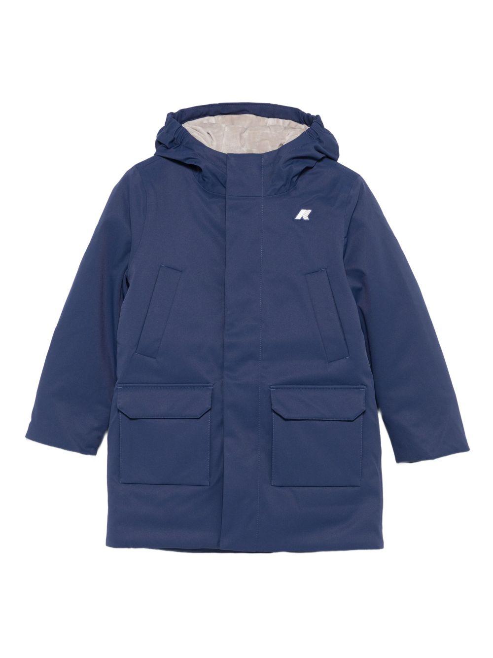 Giubbino per bambino K-Way Kids blu con dettaglio logo sul davanti K1128HW B2B K-WAY KIDS
