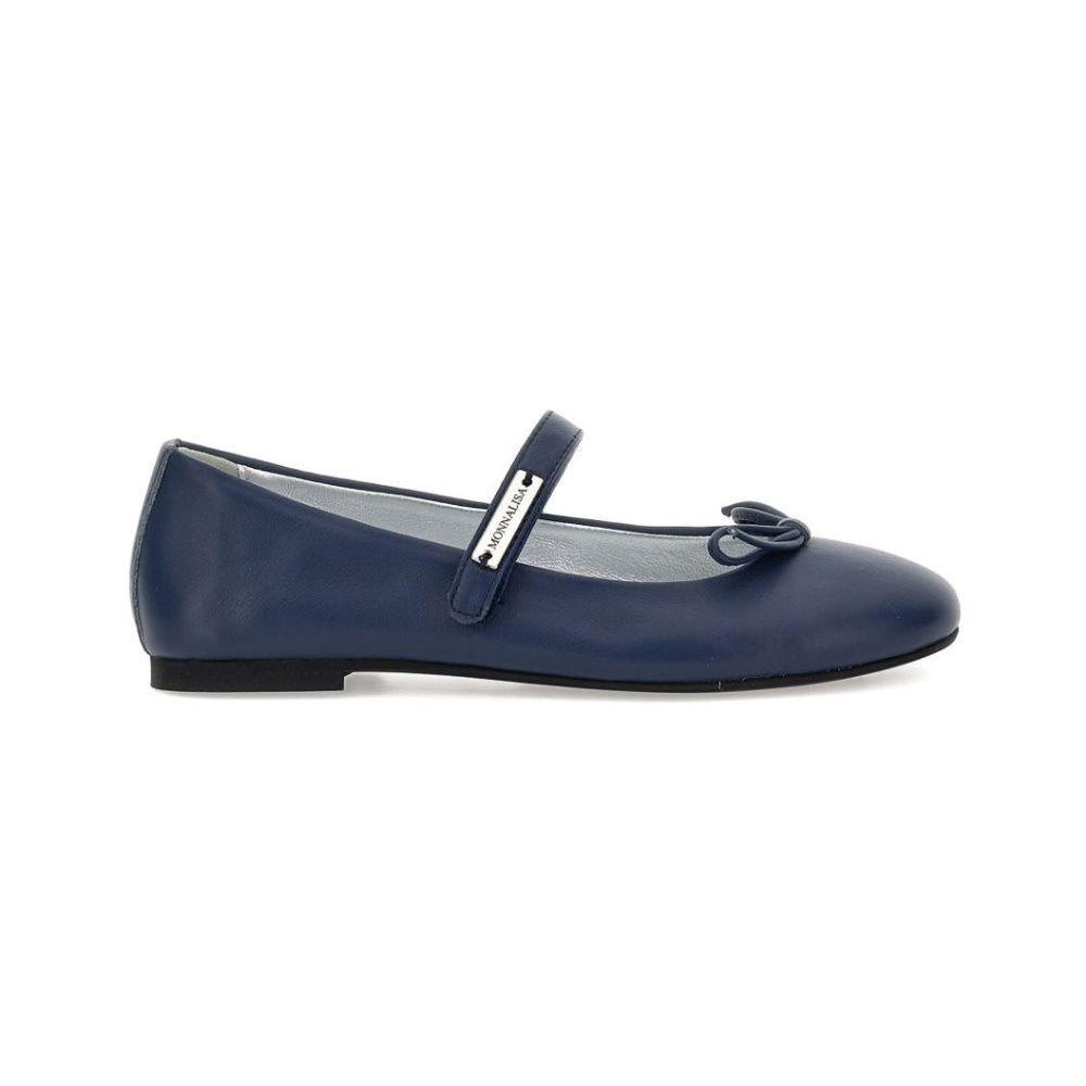 Ballerine per bambina Monnalisa Kids blu con dettaglio fiocco 8CH015 8786 056S MONNALISA KIDS