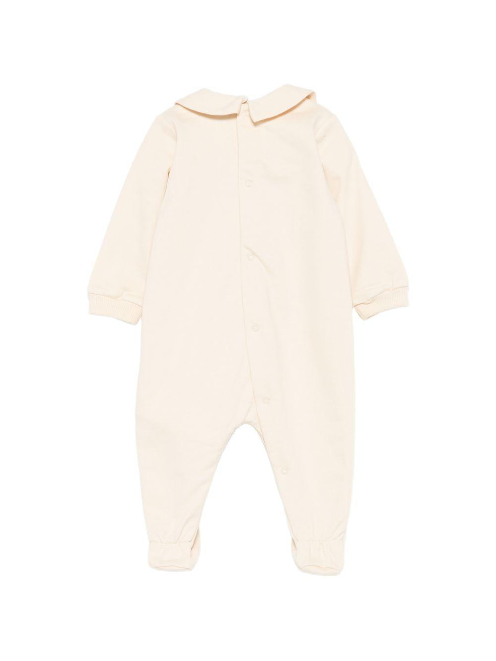 Tutina per neonati Moschino Kids beige con motivo Teddy Bear MUY09OLCA40 20404 MOSCHINO KIDS