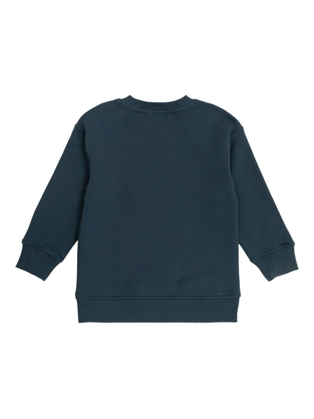 Felpa per bambino Stella McCartney Kids blu con stampa mostro TX4Q50 Z0453 633 STELLA McCARTNEY KIDS