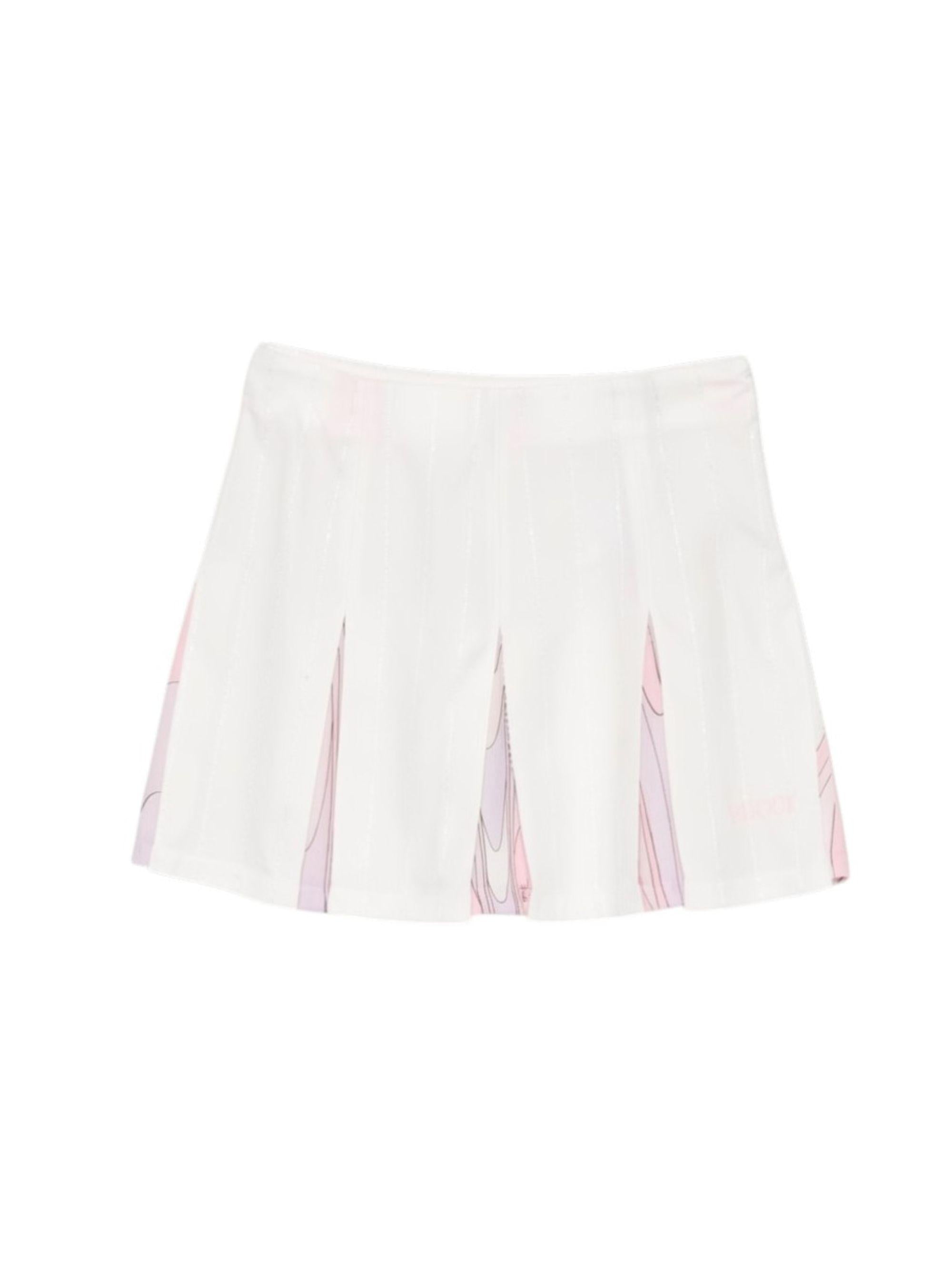 Gonna plissettata per bambina Emilio Pucci Junior bianca con stampa PY7A71 S0228 101BC EMILIO PUCCI KIDS