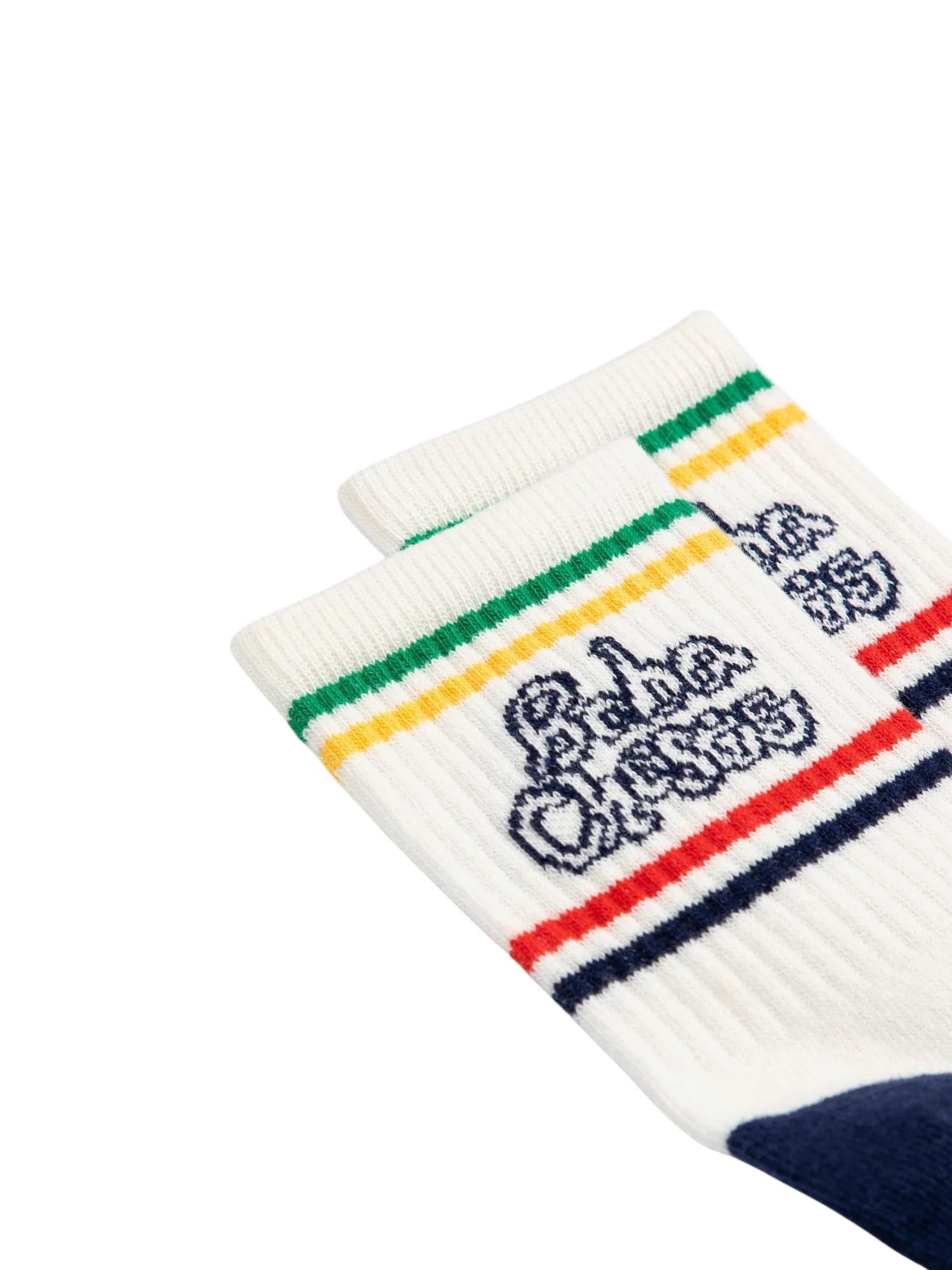 Calzini per bambini Bobo Choses Kids bianchi con logo ricamato B126AI043 199 BOBO CHOSES KIDS
