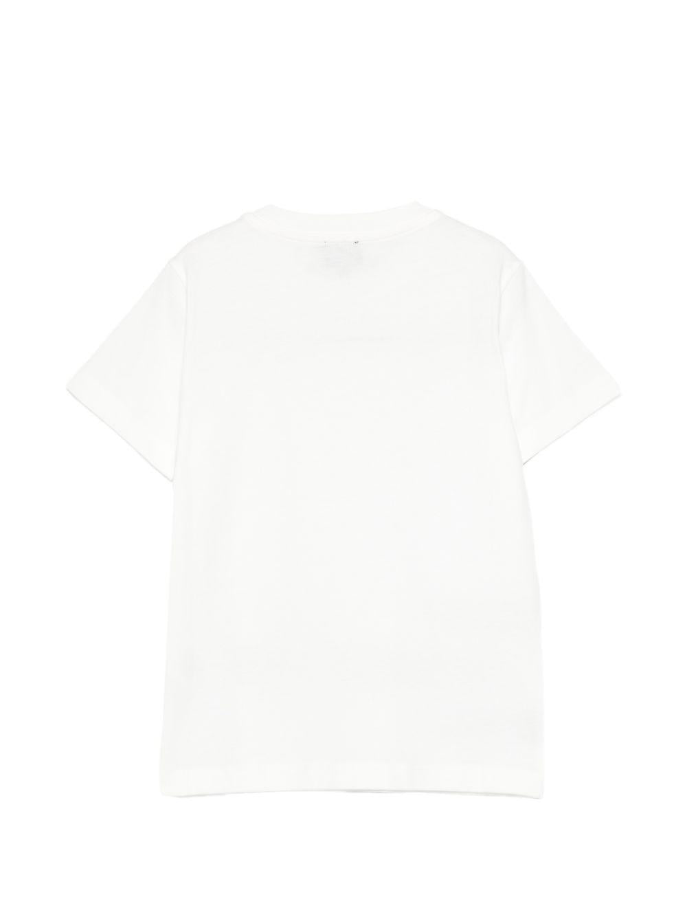 T-shirt per bambino Fay Kids bianca con dettaglio logo colorato FY8P71 Z3708 101VE FAY KIDS