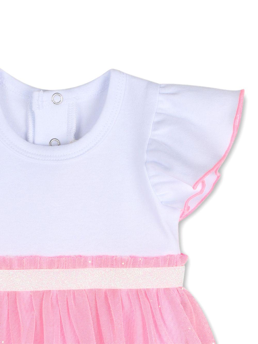 Abito per neonata Billieblush bianco con gonna in tulle U21815 44L BILLIEBLUSH KIDS