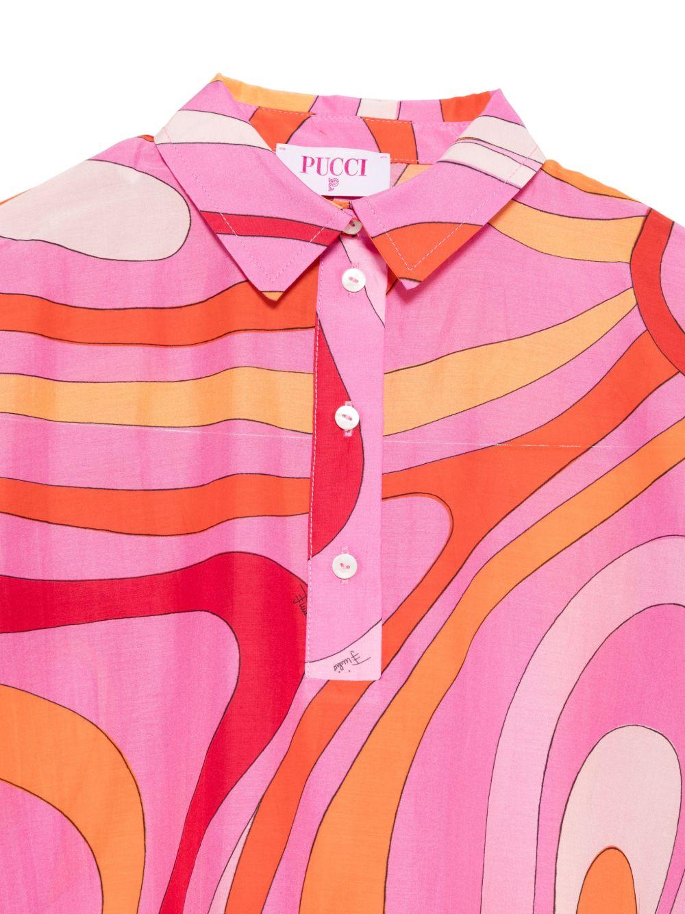 Abito per bambina Emilio Pucci Junior multicolore a fantasia PY1B50 M0077 515AR EMILIO PUCCI KIDS