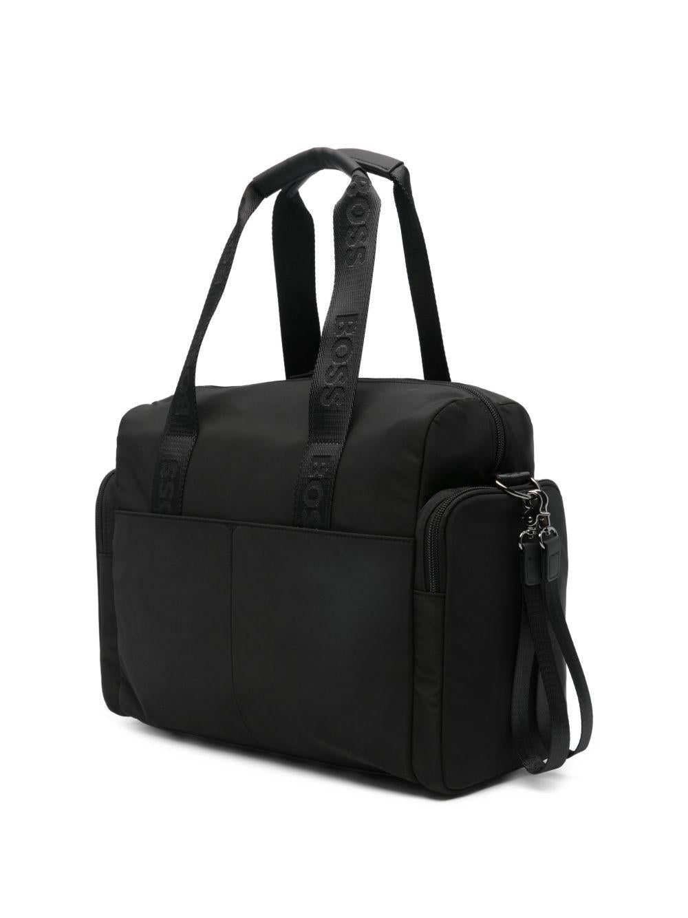 Borsa fasciatoio per neonati Boss Kidswear nero con tracolla staccabile J53107 09B BOSS KIDS
