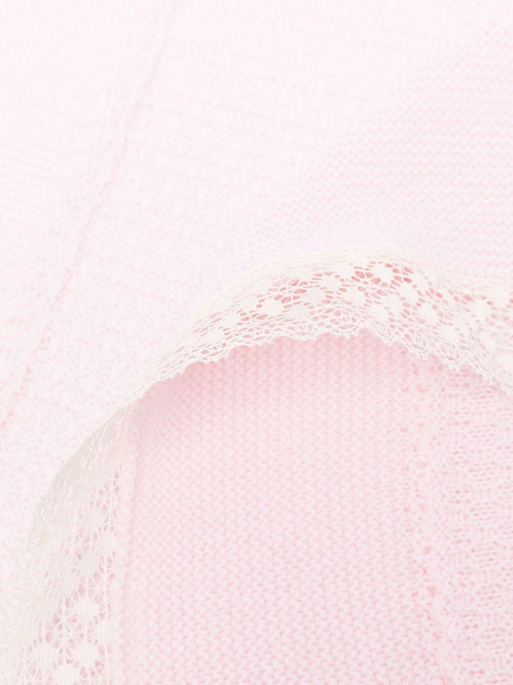 Coperta per neonata Paz Rodríguez rosa con logo ricamato 029-112828 37 H56 PaZ RODRIGUEZ KIDS