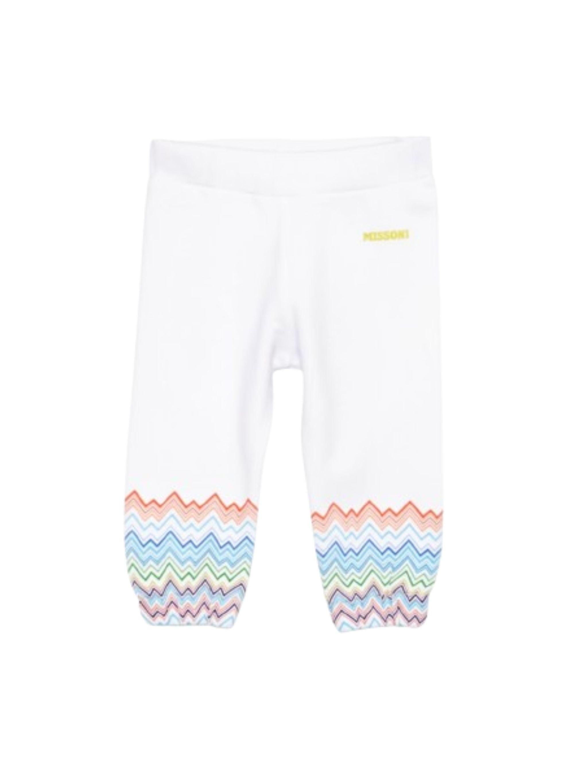 Pantaloni per neonato Missoni Kids multicolore con motivo a zig zag MY6550 F0061 100MC MISSONI KIDS