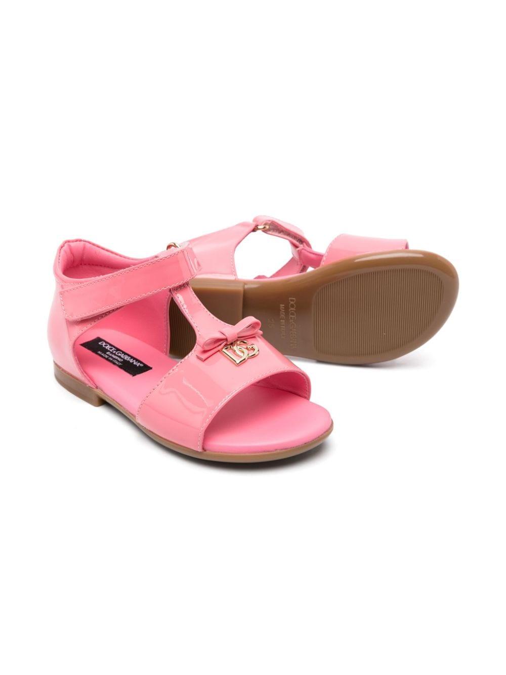 Sandali con logo DG D20082 A1328 80424 DOLCE & GABBANA KIDS