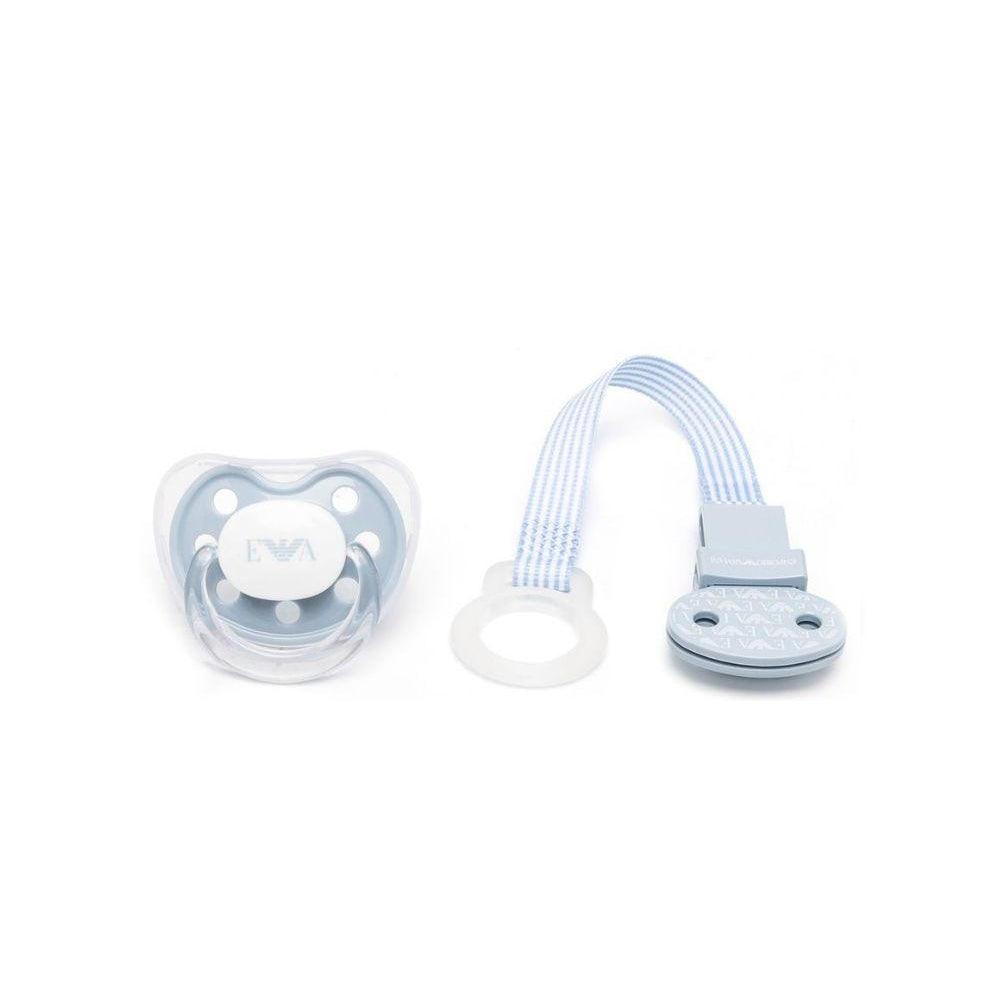 Ciuccio per neonato Emporio Armani Kids azzurro con stampa 409174 CC919 00631 EMPORIO ARMANI KIDS