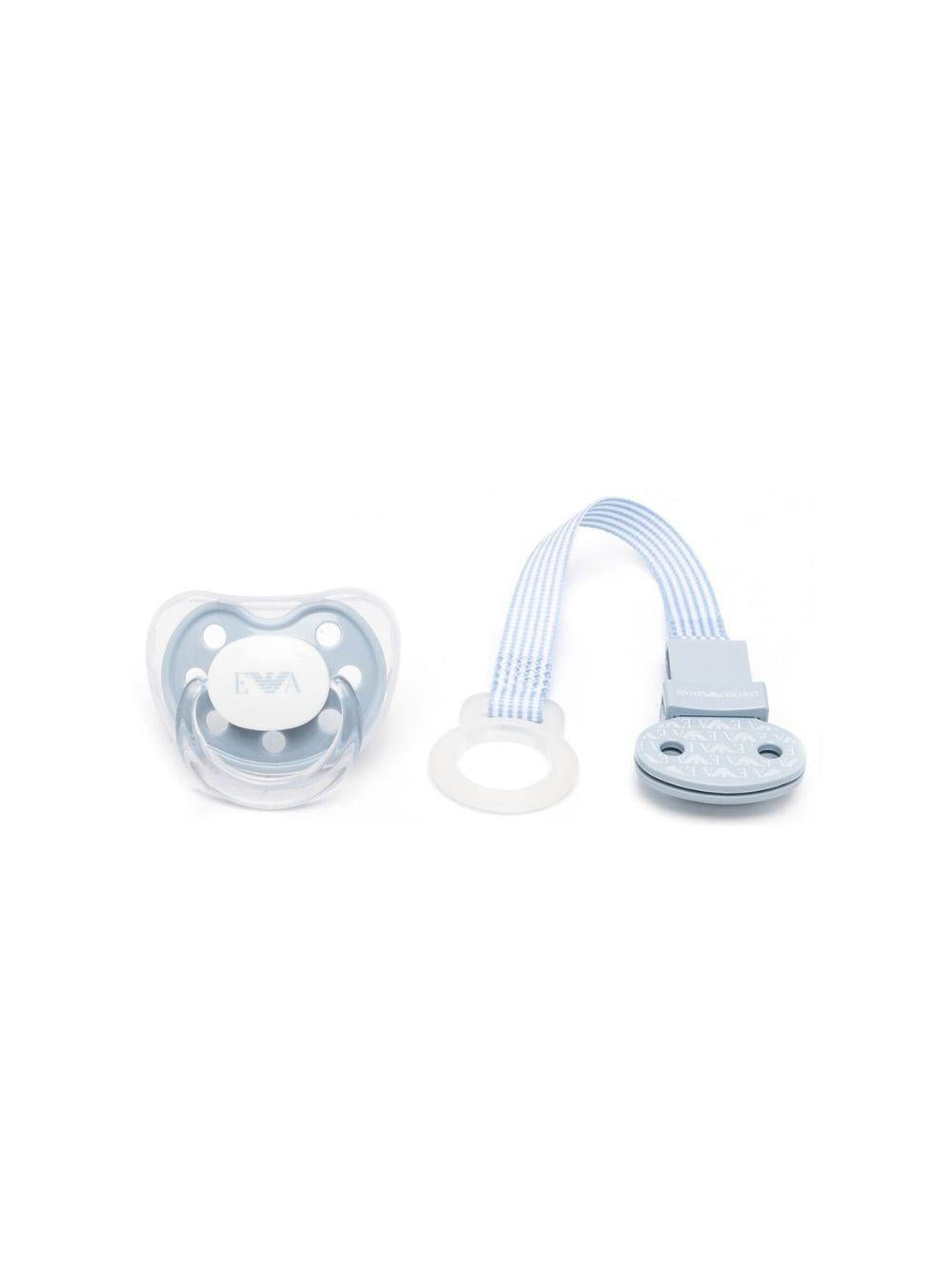 Ciuccio per neonato Emporio Armani Kids azzurro con stampa 409174 CC919 00631 EMPORIO ARMANI KIDS