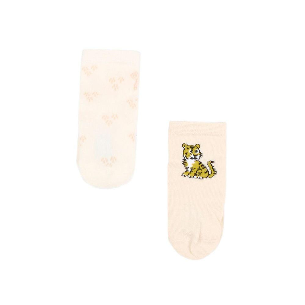 Calzini per neonata Kenzo Kids rosa con stampa tigre (2 pezzi) K61824 C21 KENZO KIDS