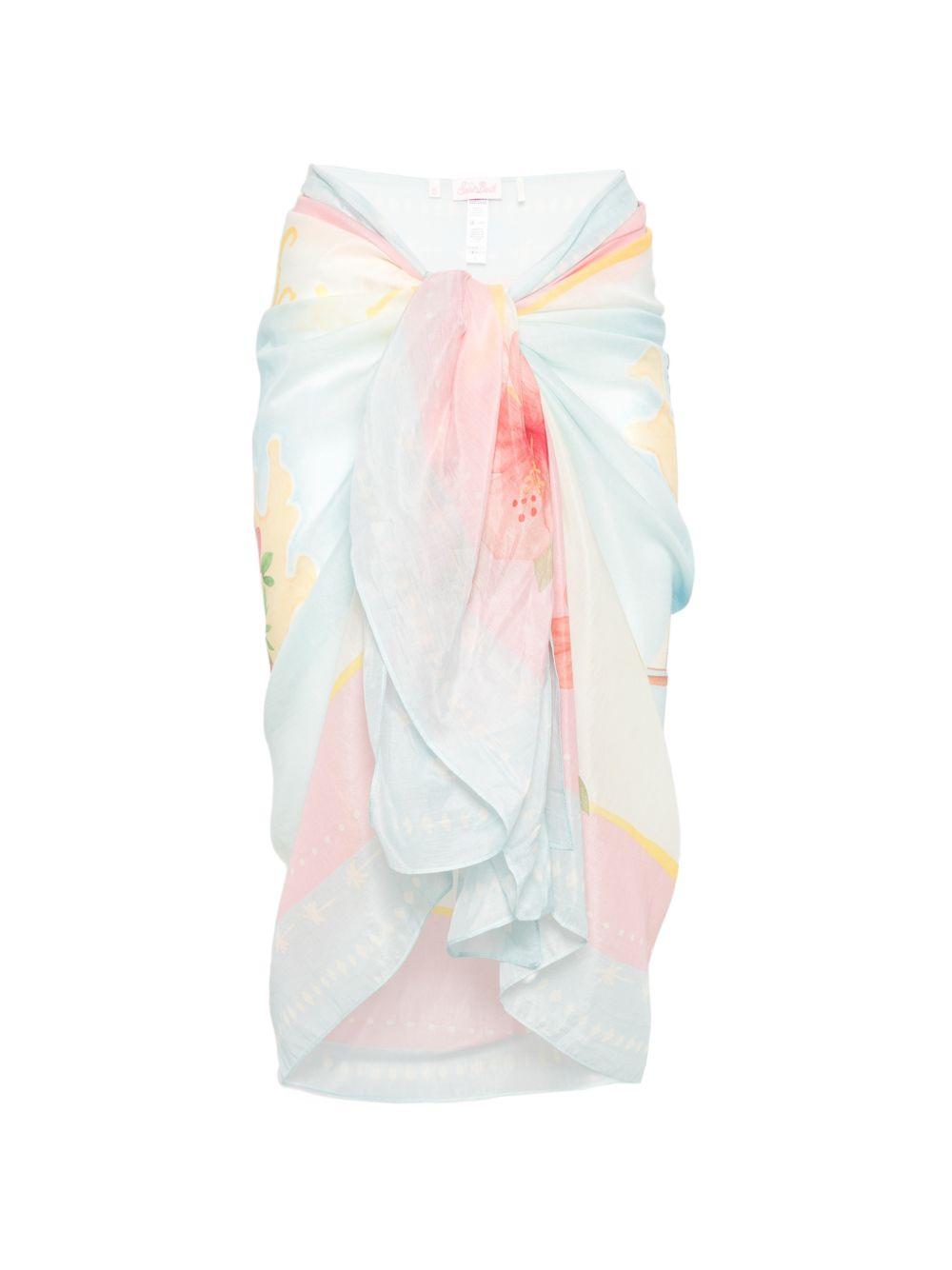 Pareo per donna MC2 Saint Barth multicolore con stampa floreale TAIT001 09743L MC2 ST. BARTH