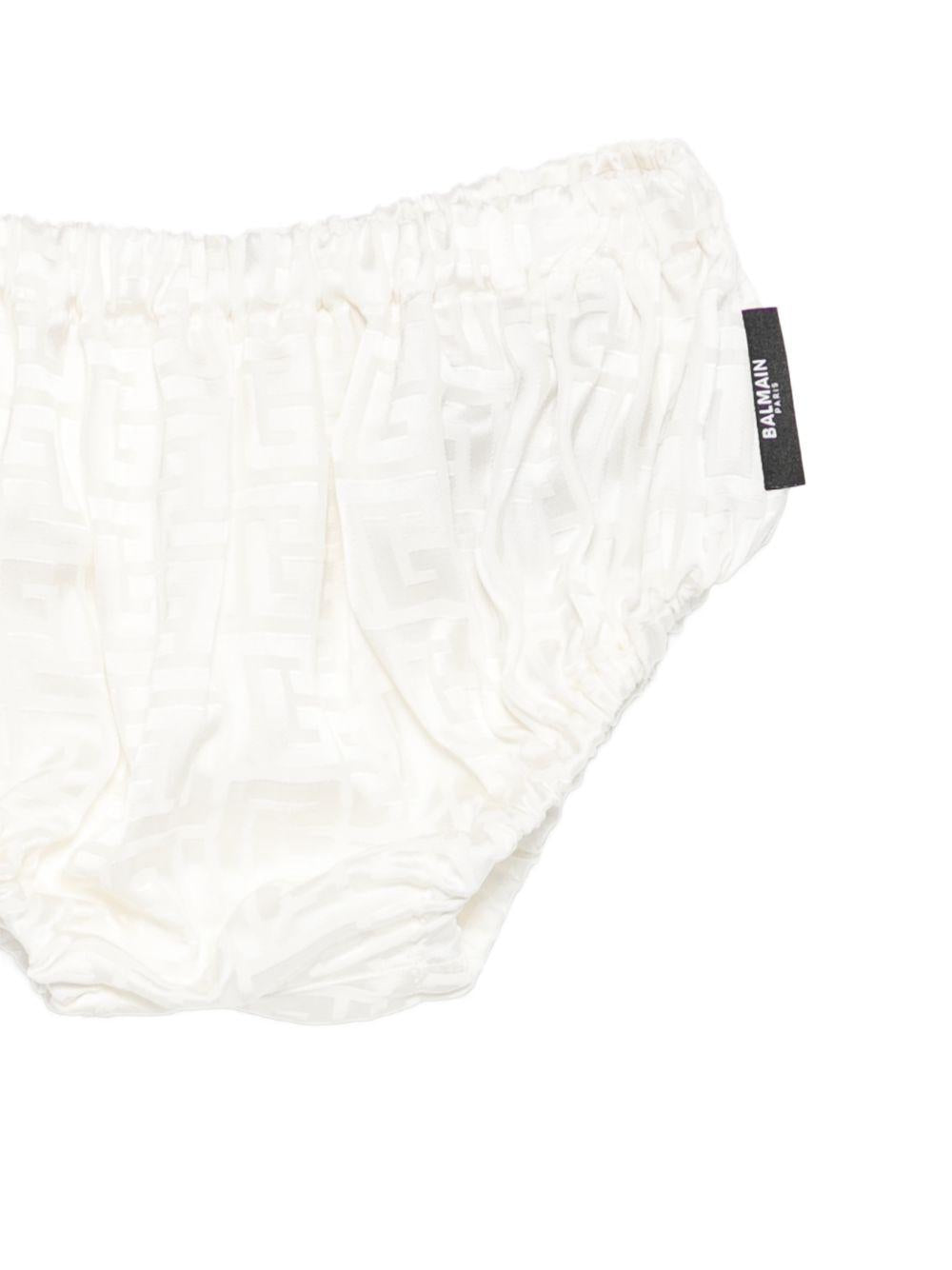 Abito per neonata Balmain Kids bianchi a maniche lunghe BY1150 S0192 102 BALMAIN KIDS