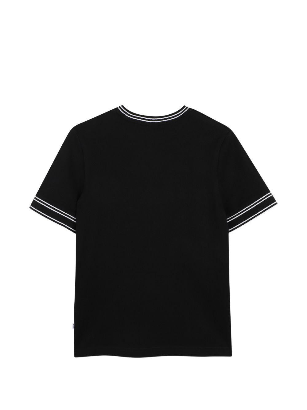 T-shirt per bambino Boss Kids nero con logo sul petto J52981 09B BOSS KIDS