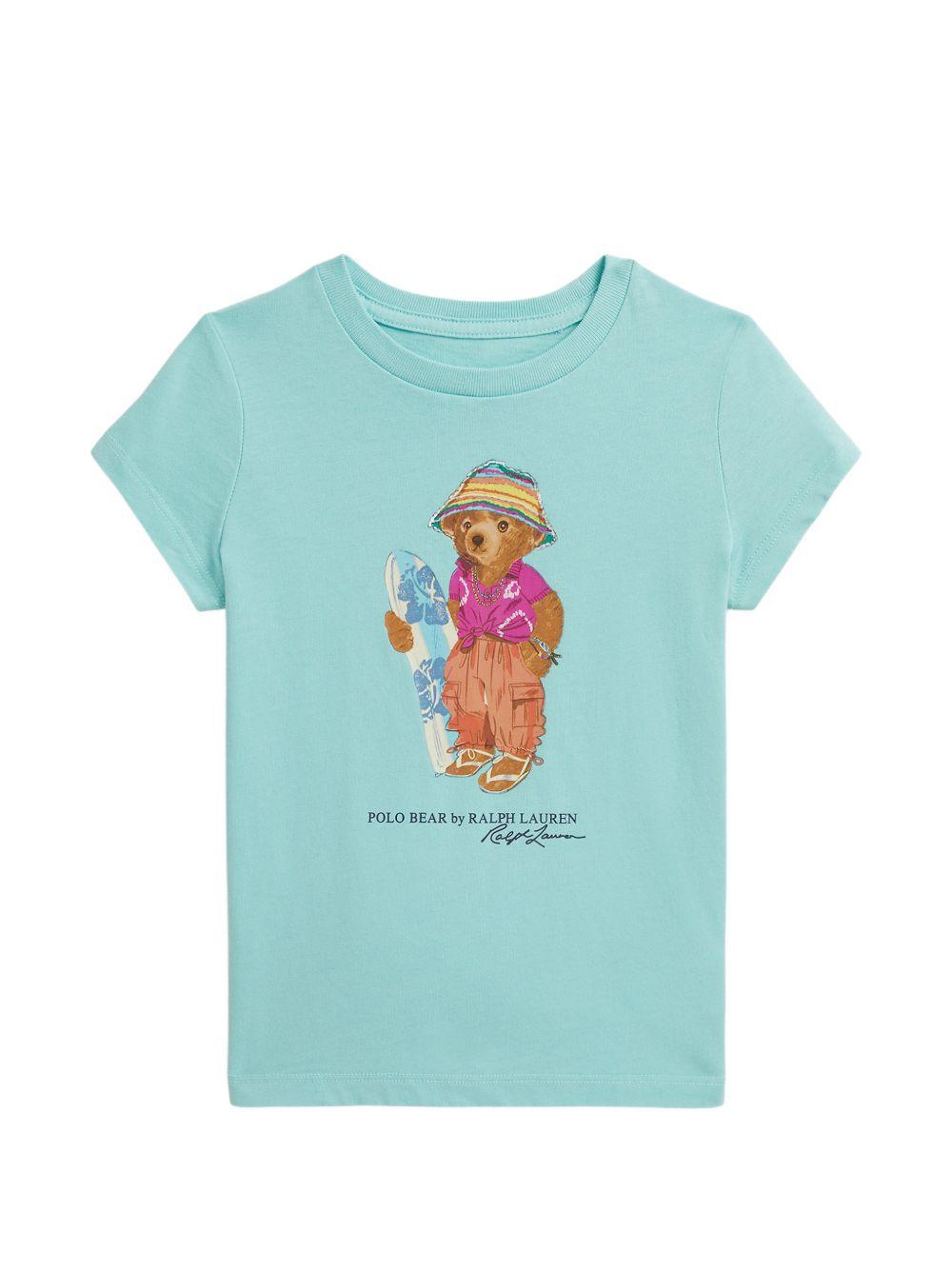 T-shirt per bambino Polo Ralph Lauren Kids azzurra con motivo Polo Bear 312B22529 001 Ralph Lauren kids