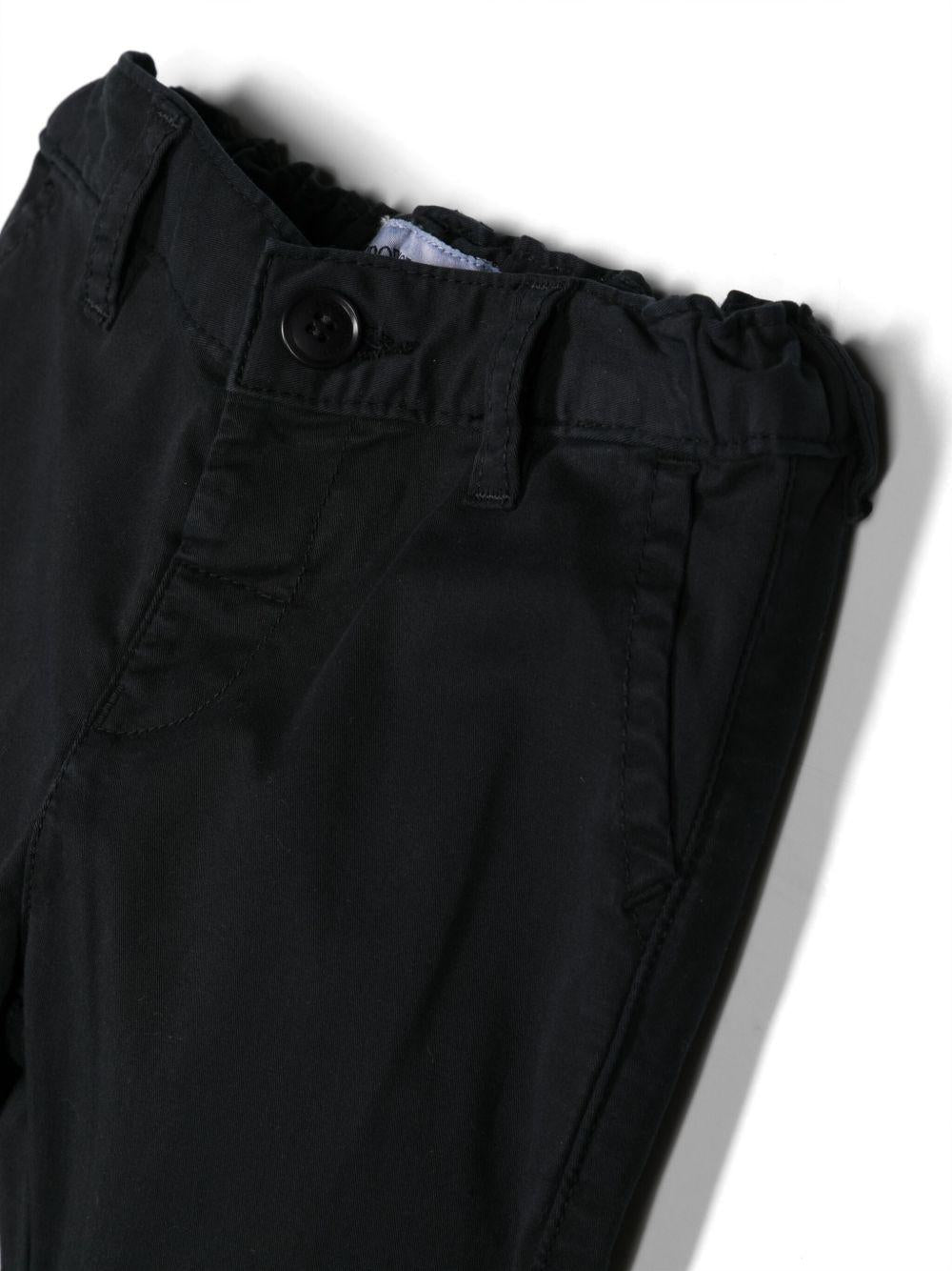 Pantaloni per neonato Emporio Armani Kids blu con placca logo argentata 8NHP60 4N6YZ 0920 EMPORIO ARMANI KIDS