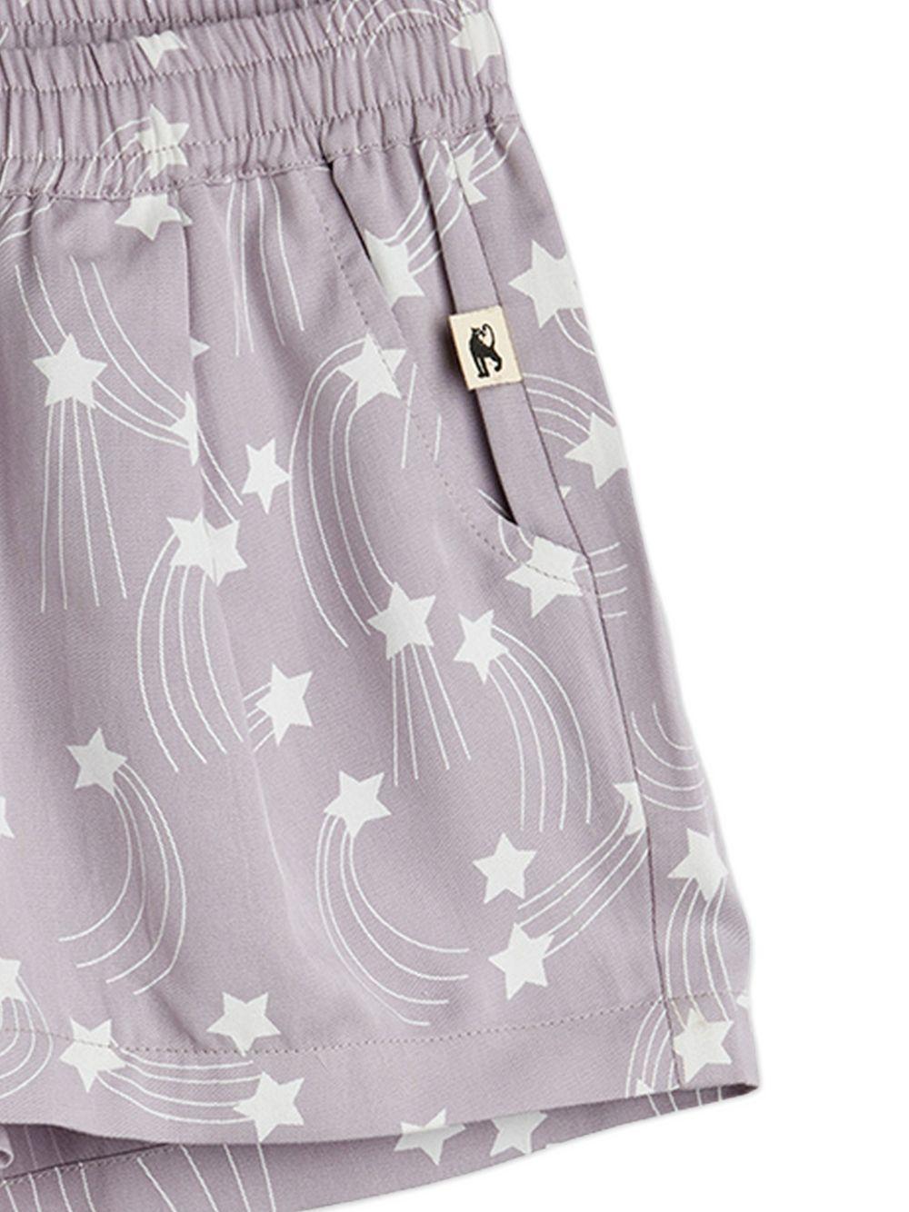 Shorts per bambina Mini Rodini viola con stampa stelle all-over 26230103 PURPLE MINI RODINI KIDS