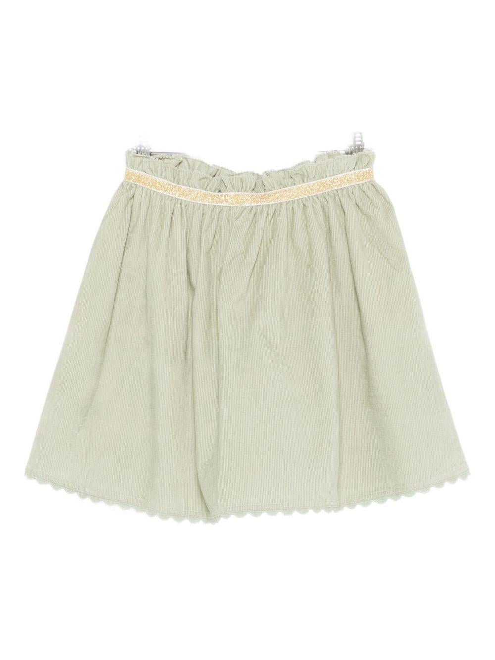 Gonna per bambina Louise Misha verde con dettagli arricciati GRI-W25-S0196 ALMOND LOUISE MISHA