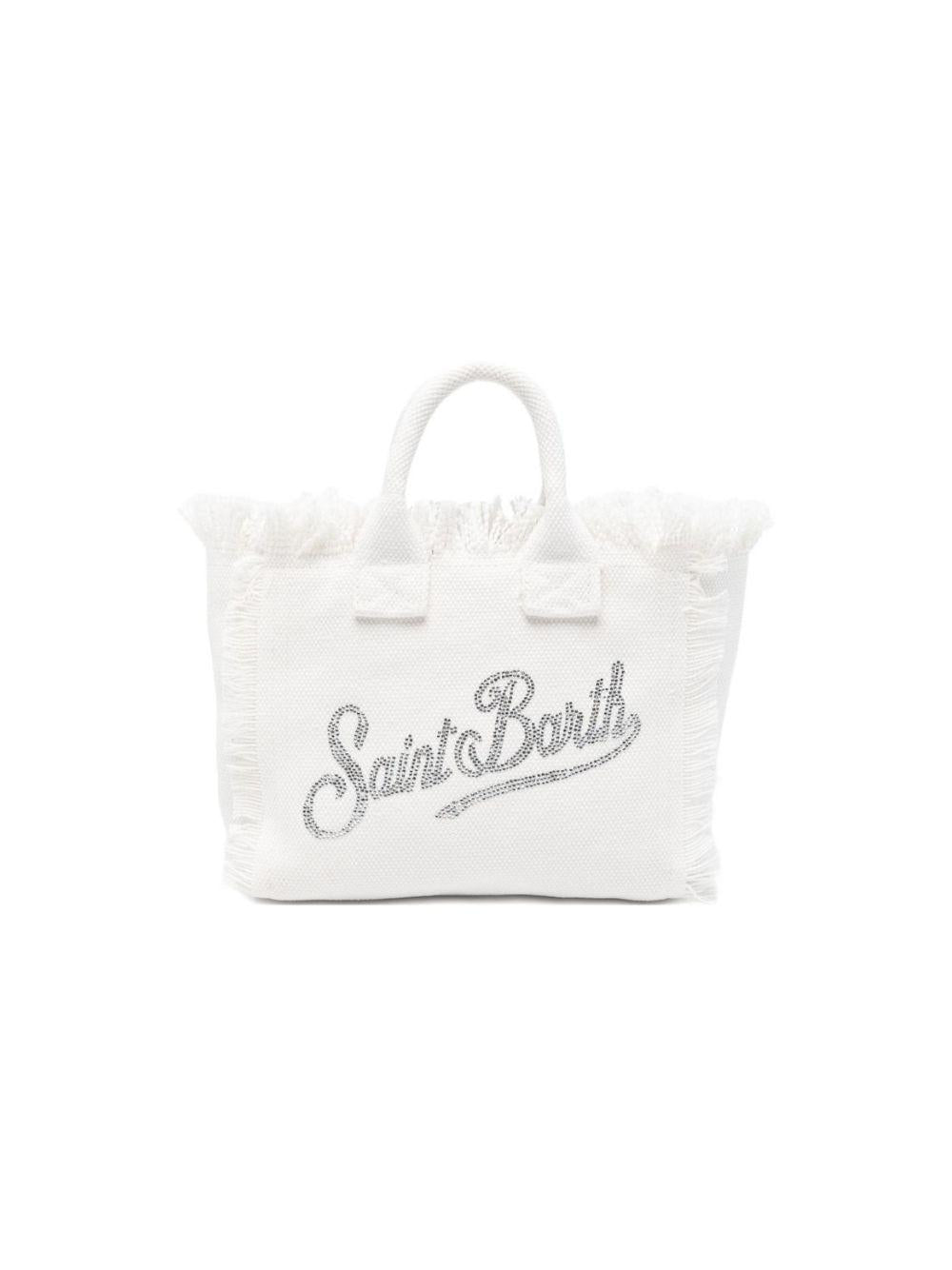 Borsa Vanity Mini MC2 Saint Barth bianca con logo sul davanti VAMI001 02571L MC2 ST. BARTH KIDS
