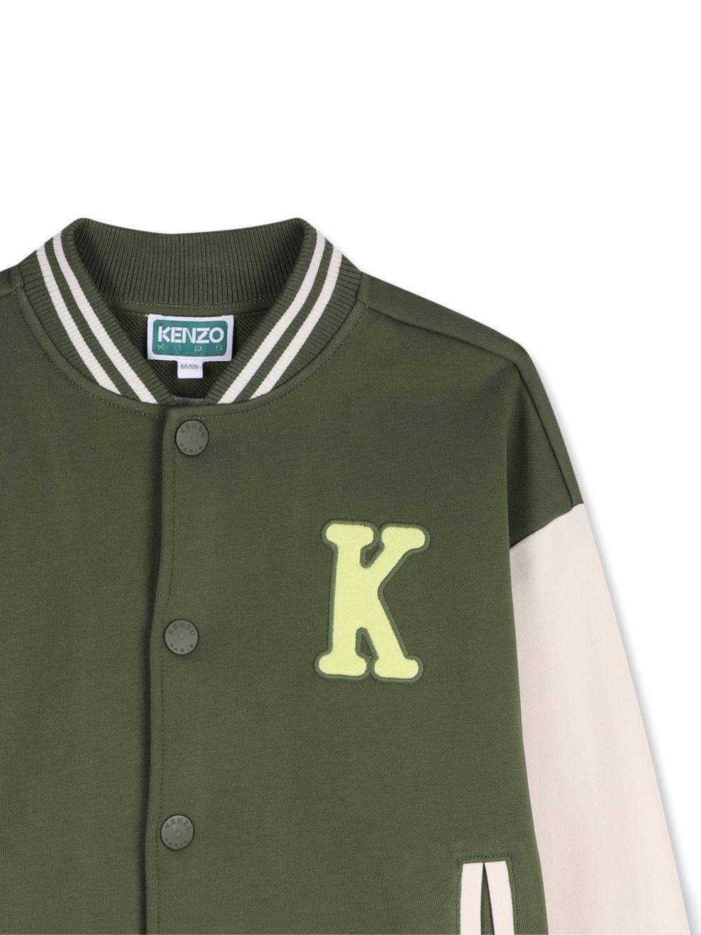 Giacca per bambino Kenzo Kids verde con design a inserti K61626 64B KENZO KIDS