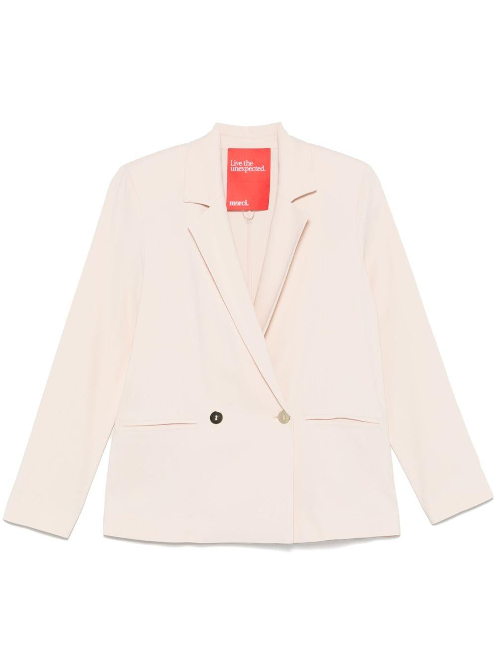 Blazer per donna Merci rosa con design doppiopetto G309U POWDER MERCI