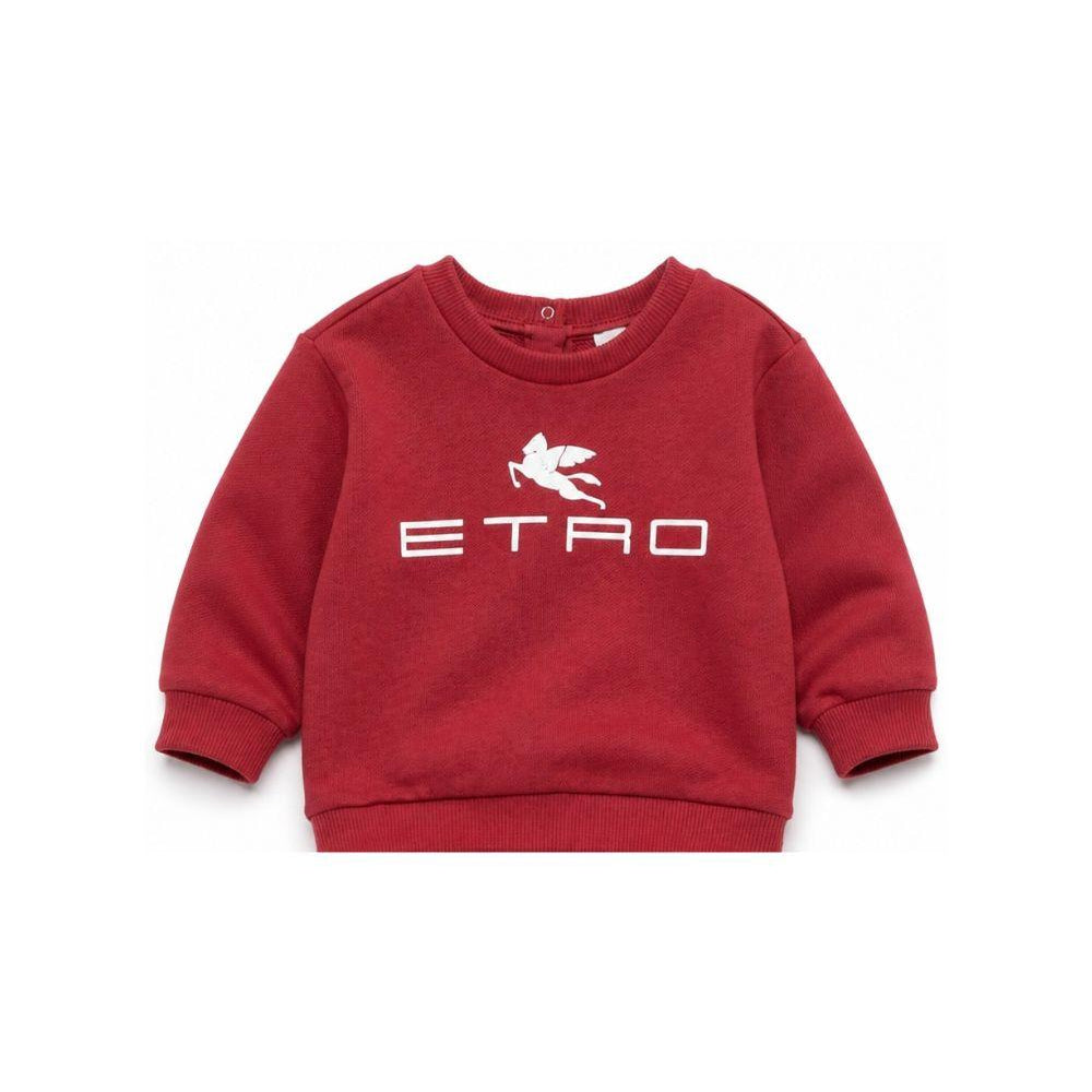 Felpa per neonati Etro Kids rossa con stampa logo sul davanti GY4530 Z3183 52C ETRO KIDS